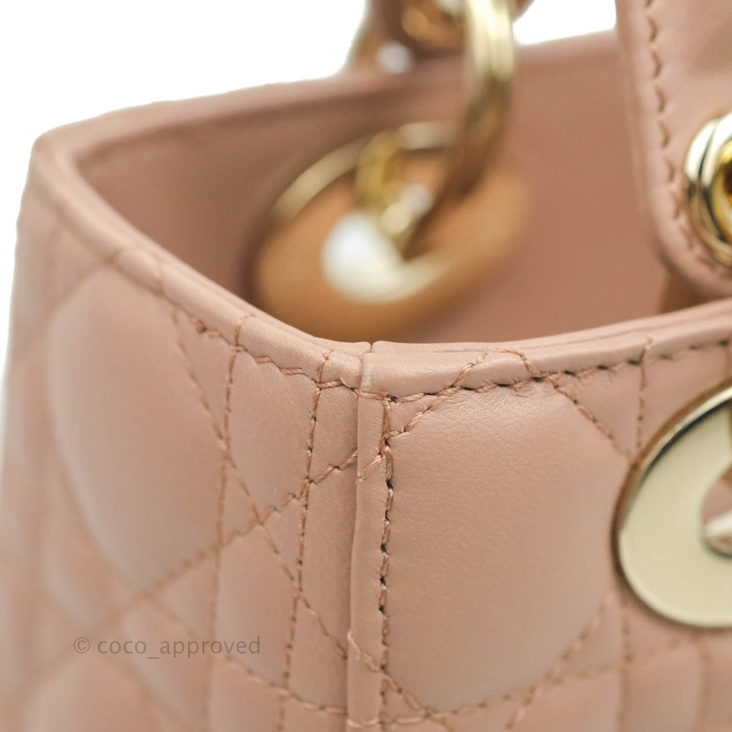 Christian Dior My ABCDior Lady Dior Fard Blush Lambskin Gold Hardware