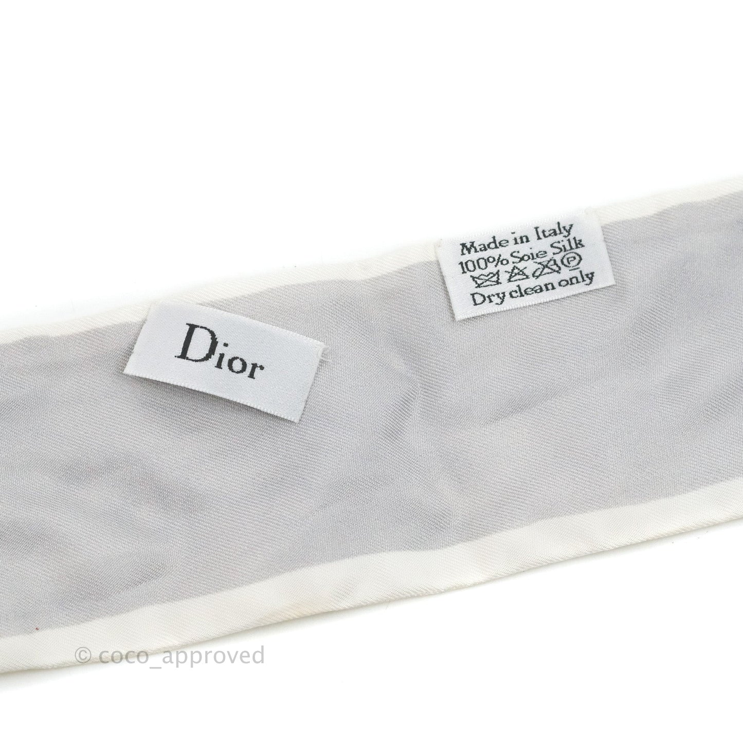 Christian Dior Zodiaque Silk Twilly Ivory