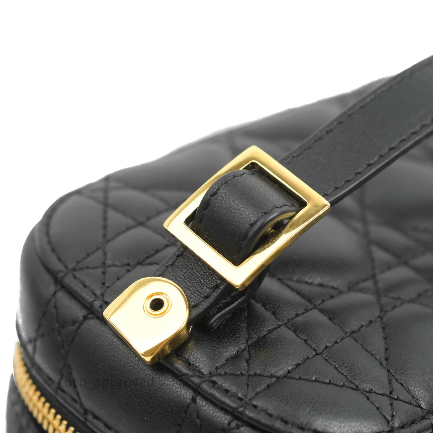 Christian Dior Small Diortravel Vanity Case Black Lambskin Cannage