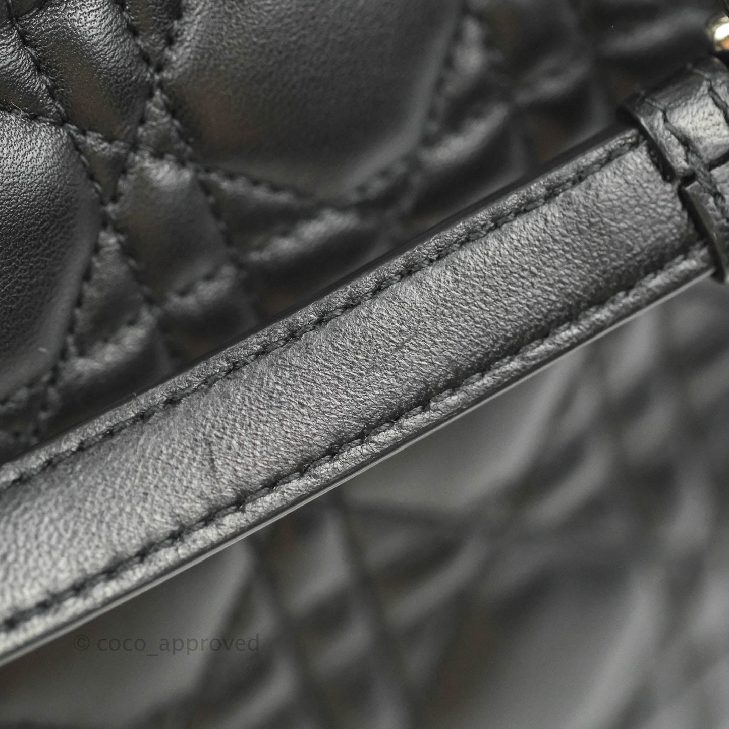 Christian Dior Lambskin Cannage Large Soft Shopping Tote Black