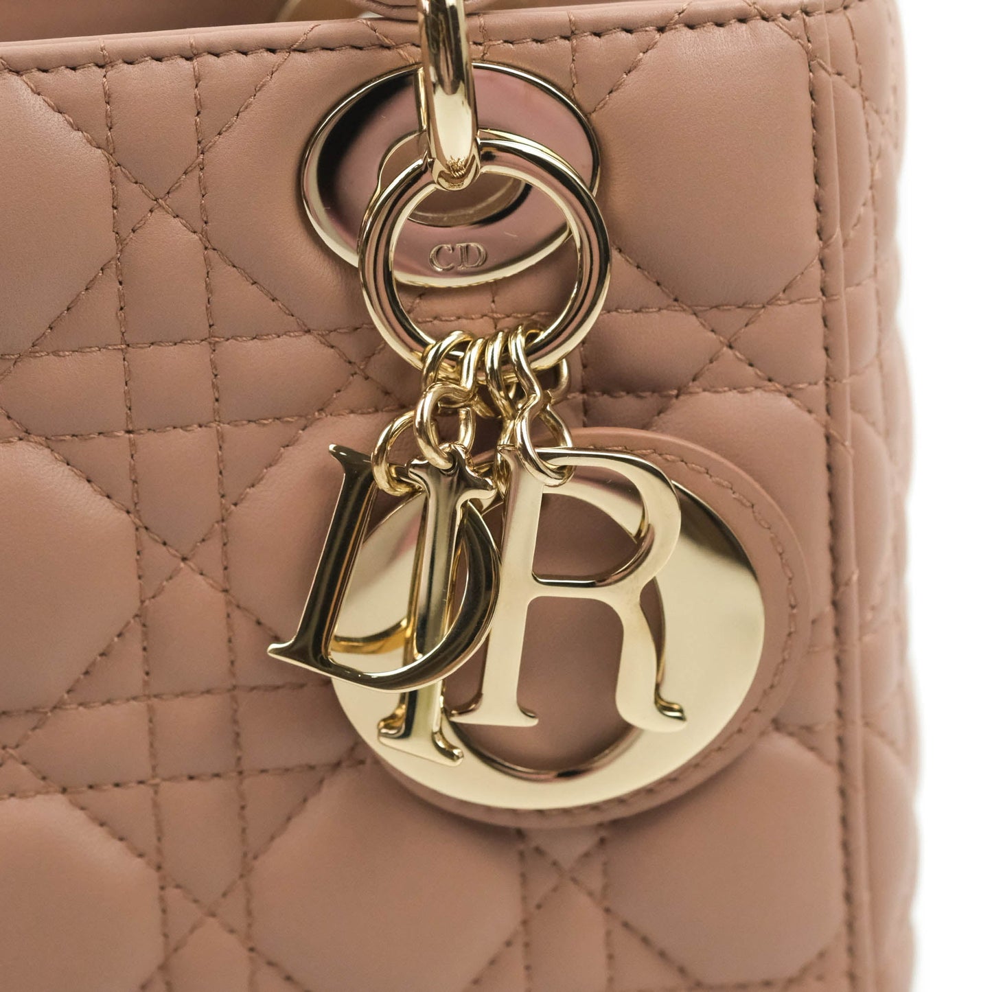 Christian Dior Lambskin My ABCDior Lady Dior Fard Gold Hardware