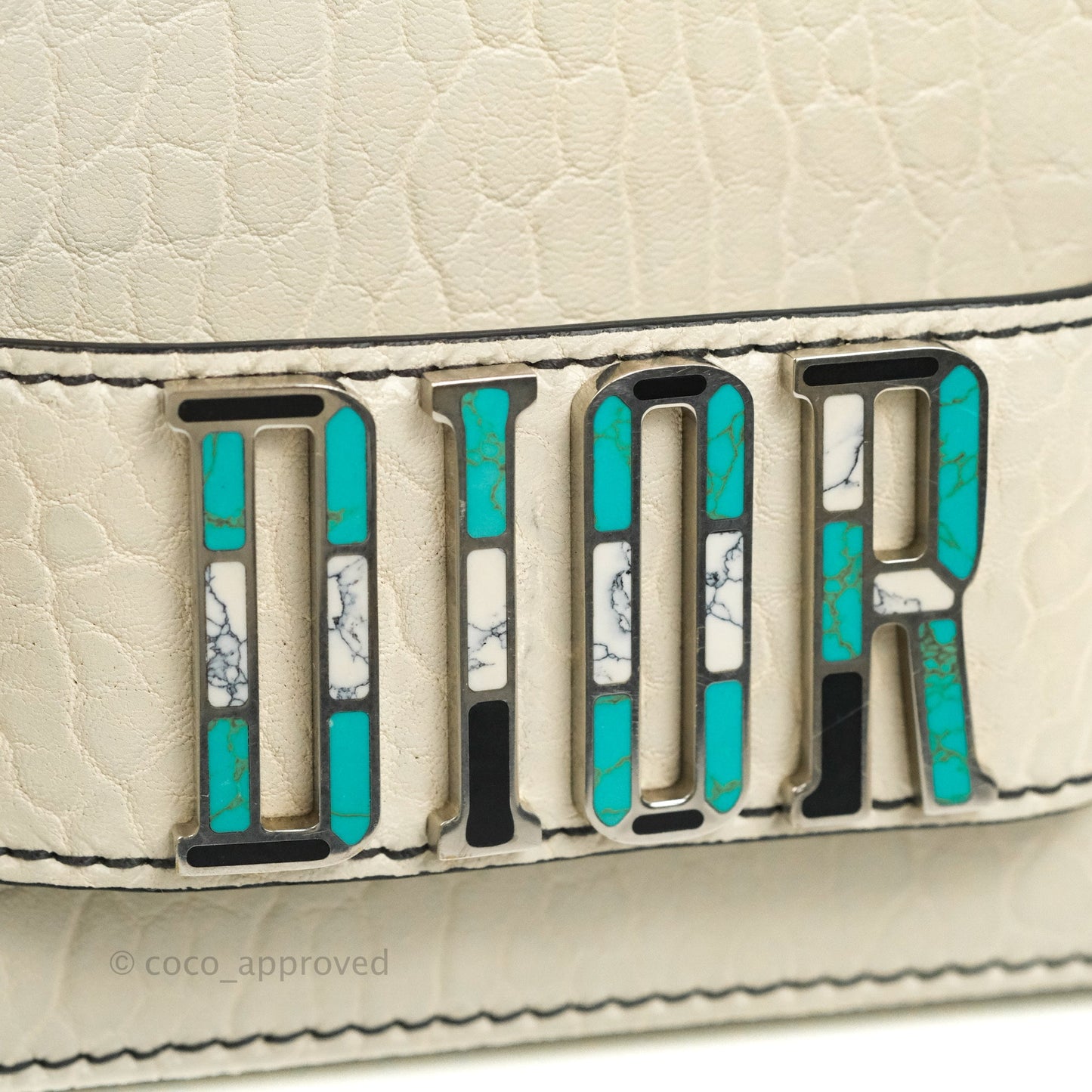Dior Mosaic Dio(r)evolution Shoulder Bag White Calfskin