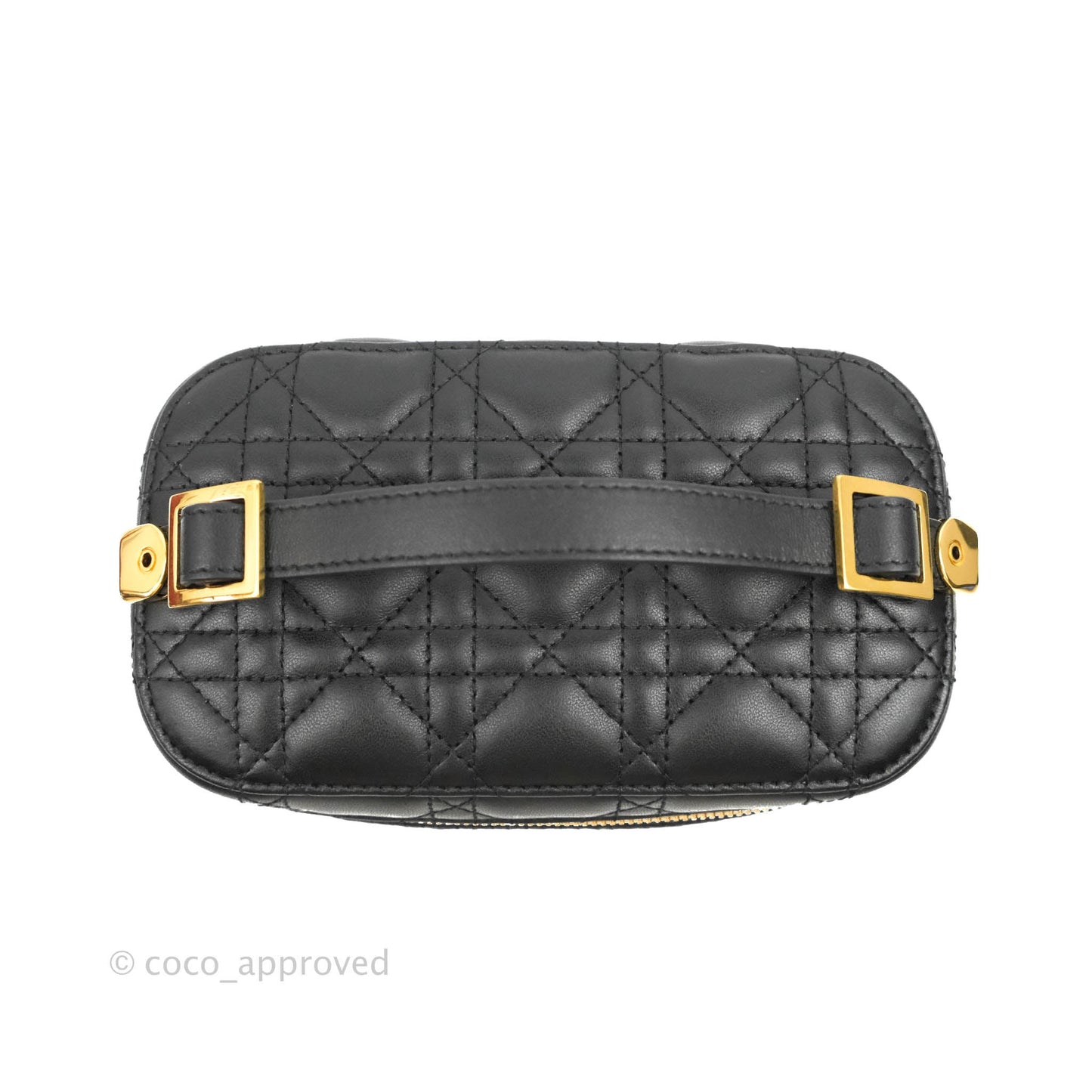 Christian Dior Small Diortravel Vanity Case Black Lambskin Cannage