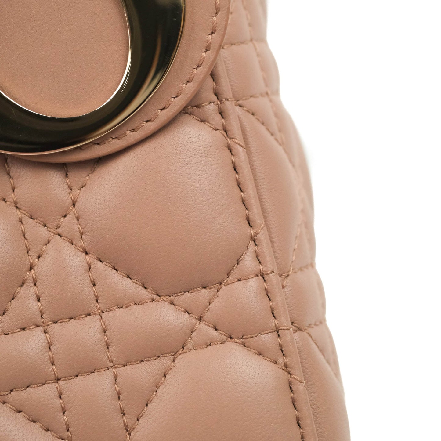 Christian Dior Lambskin My ABCDior Lady Dior Fard Gold Hardware