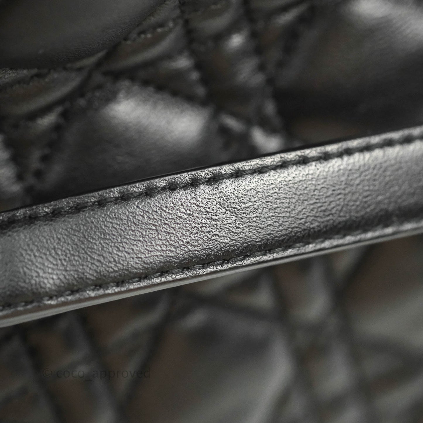 Christian Dior Lambskin Cannage Large Soft Shopping Tote Black