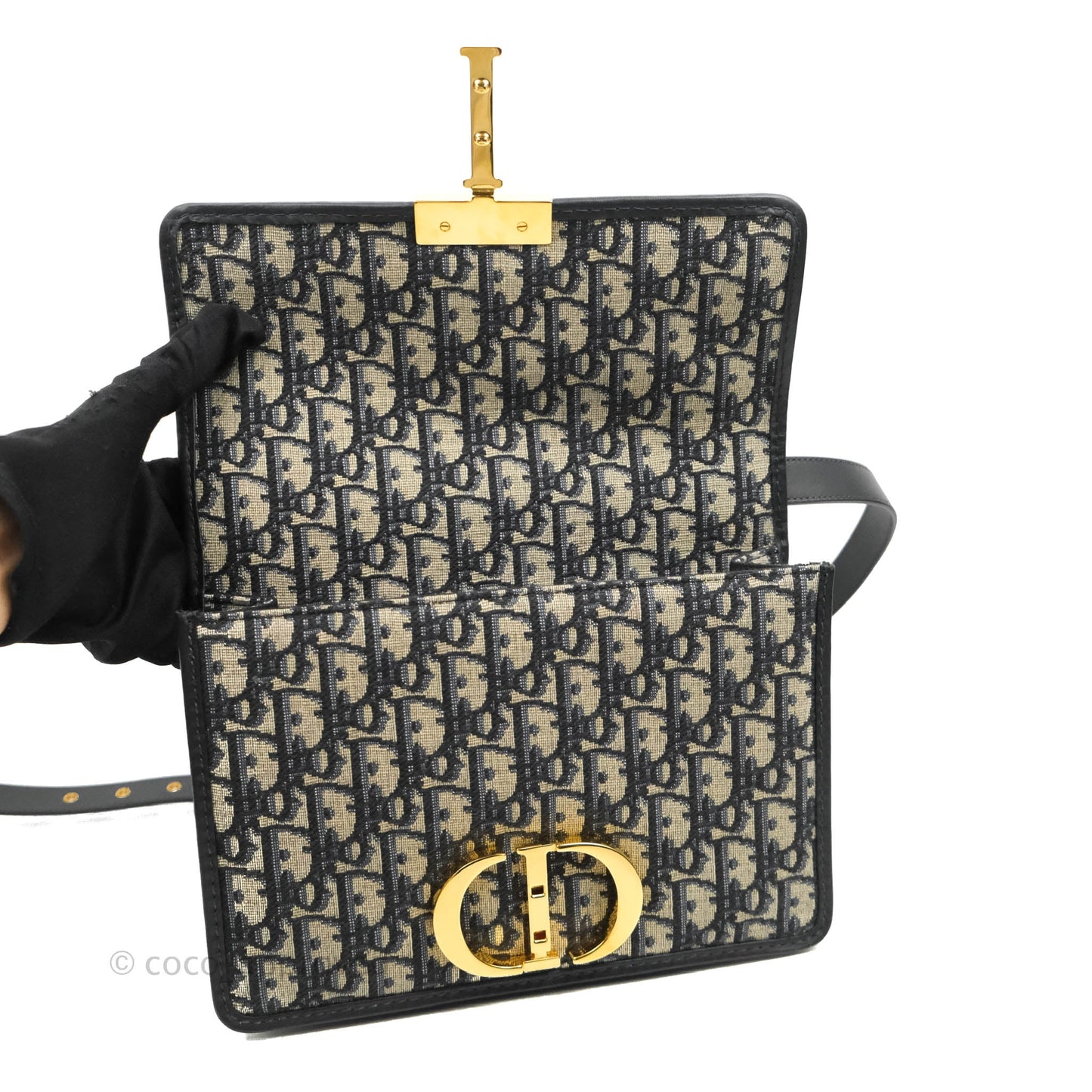 Dior 30 Montaigne Bag Blue Dior Oblique Jacquard
