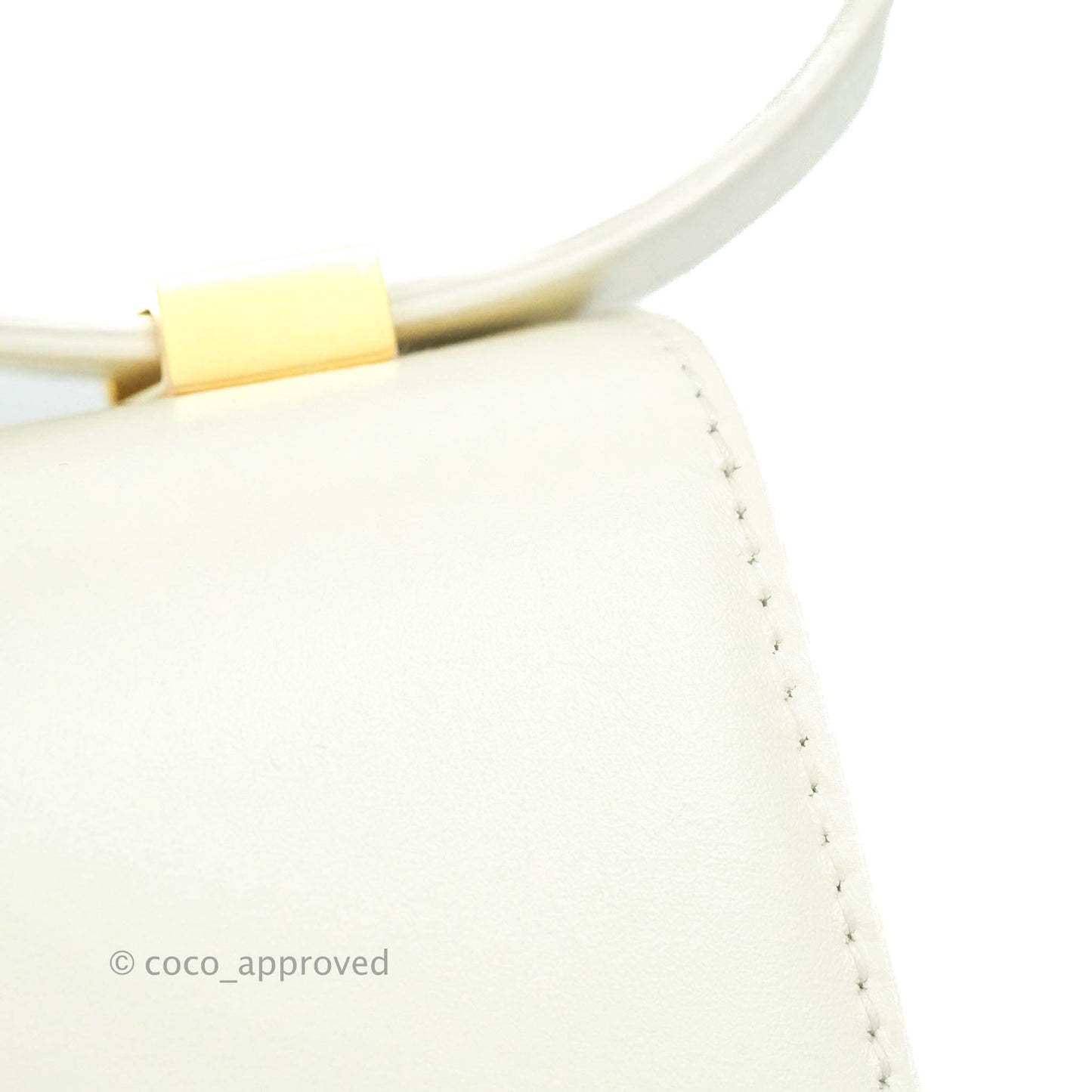 Christian Dior 30 Montaigne Bag White Calfskin Gold Hardware