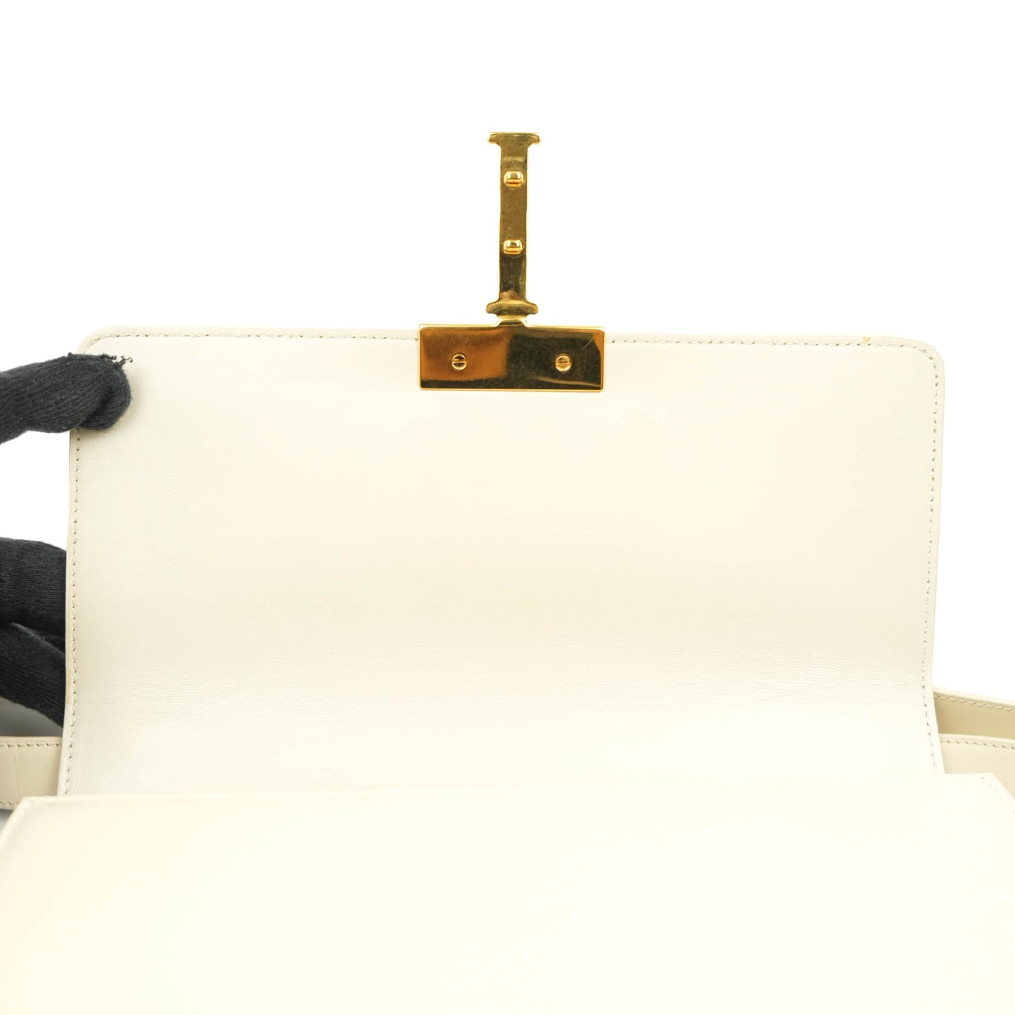 Dior Montaigne 30 Ivory Box Calfskin Gold Hardware