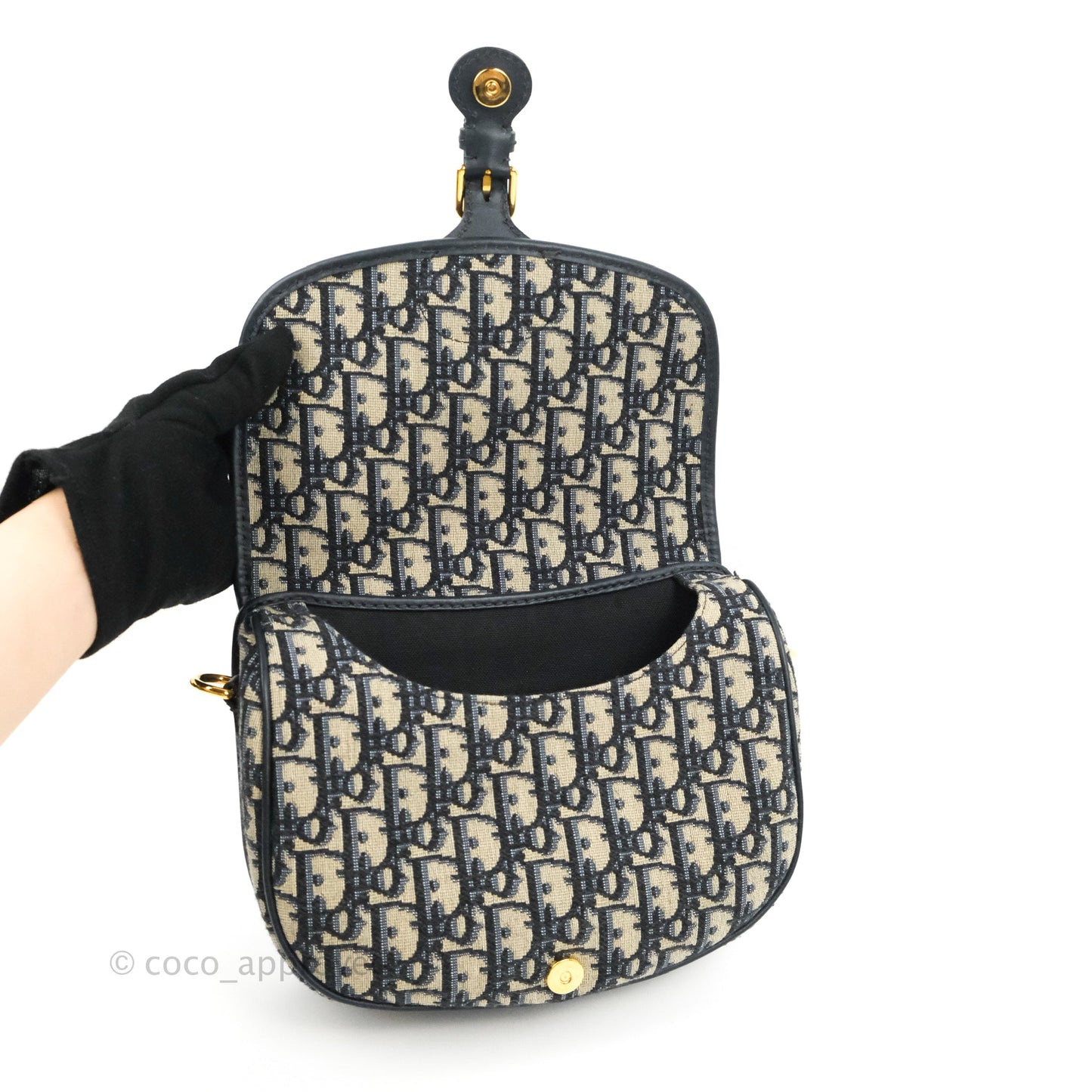 Dior Medium Bobby Bag Blue Oblique Jacquard Canvas
