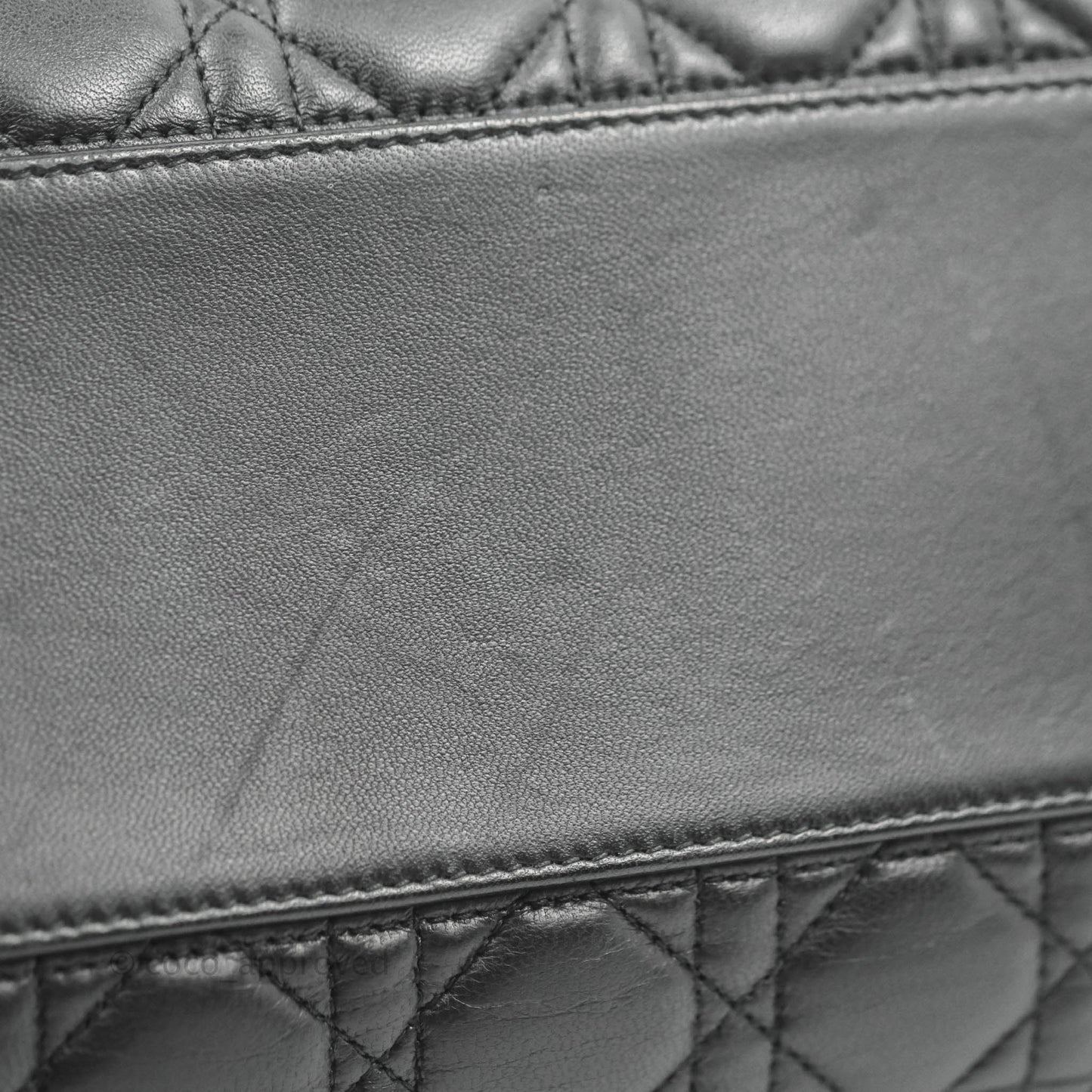 Christian Dior Lambskin Cannage Large Soft Shopping Tote Black