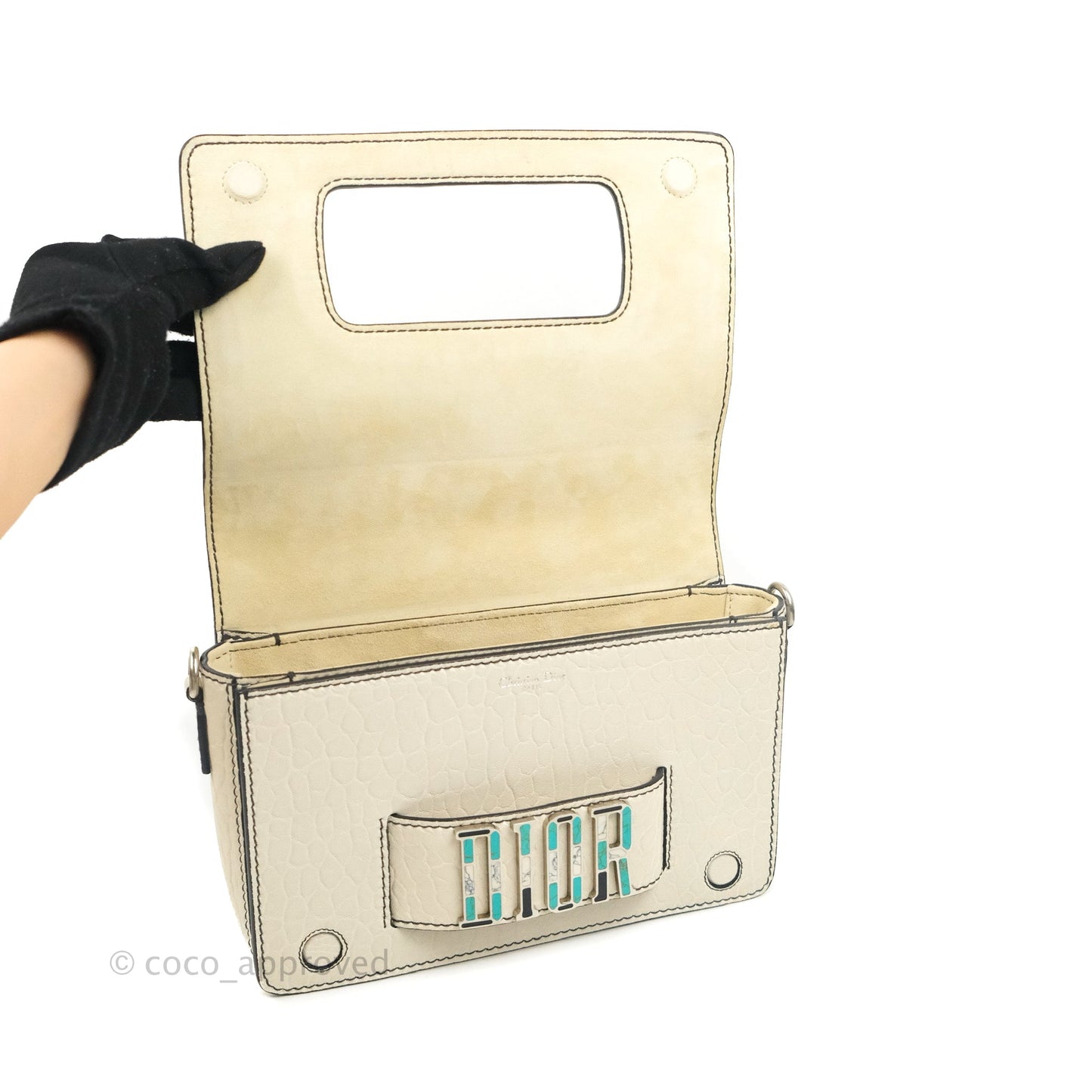 Dior Mosaic Dio(r)evolution Shoulder Bag White Calfskin