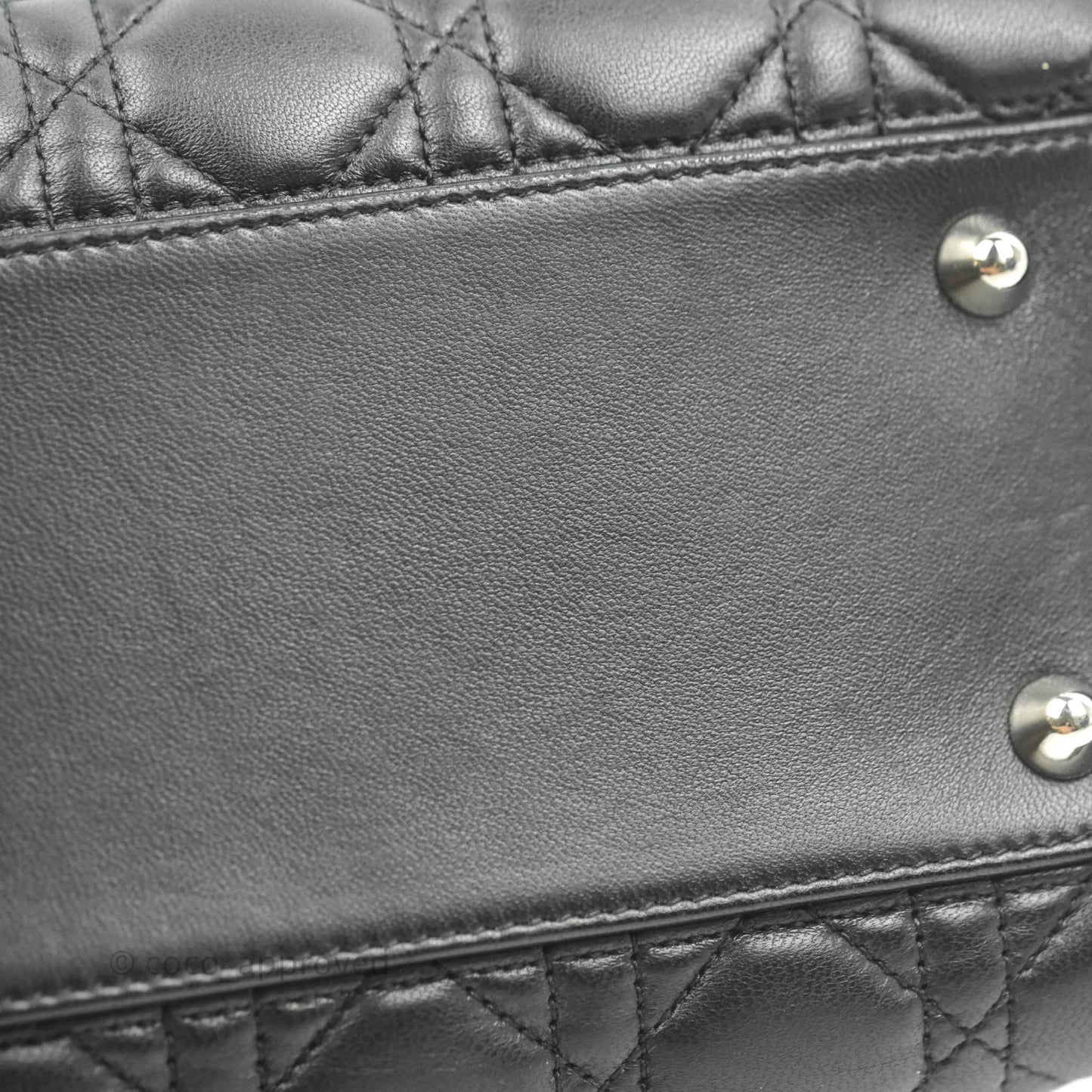 Christian Dior Lambskin Cannage Large Soft Shopping Tote Black