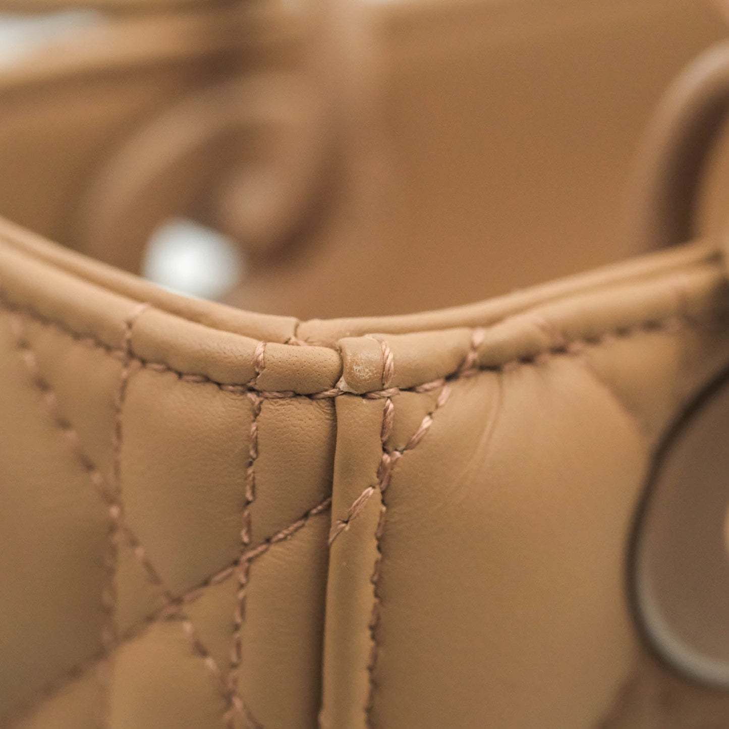 Christian Dior Lambskin My ABCDior Lady Dior Matte Dark Beige Matte Hardware