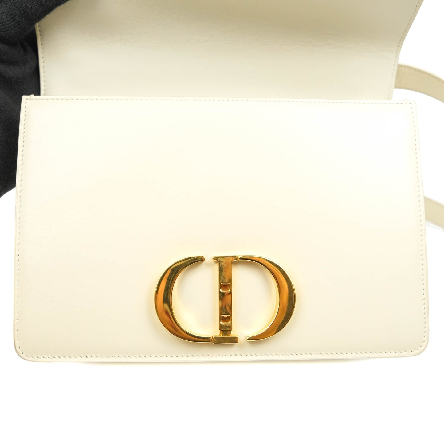 Dior Montaigne 30 Ivory Box Calfskin Gold Hardware