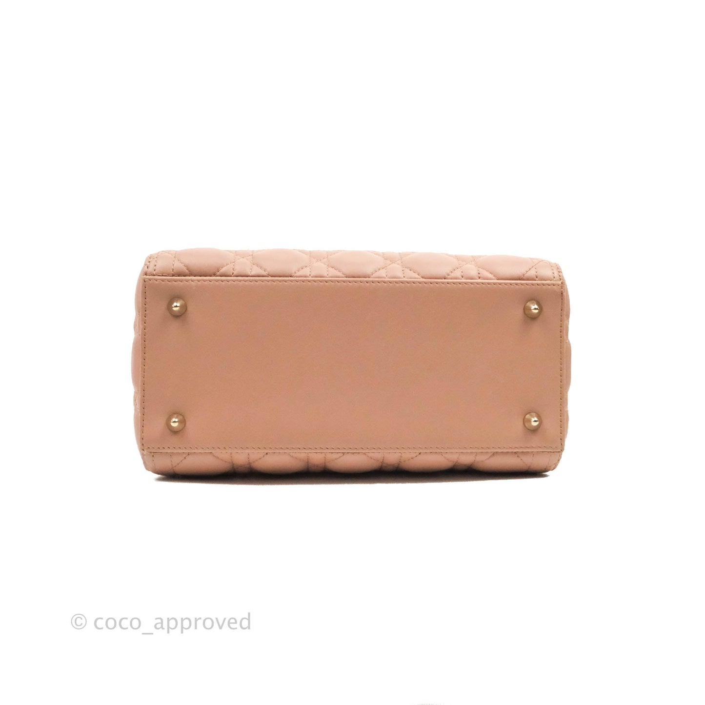 Christian Dior Medium Lady Dior Fard Blush Lambskin Gold Hardware