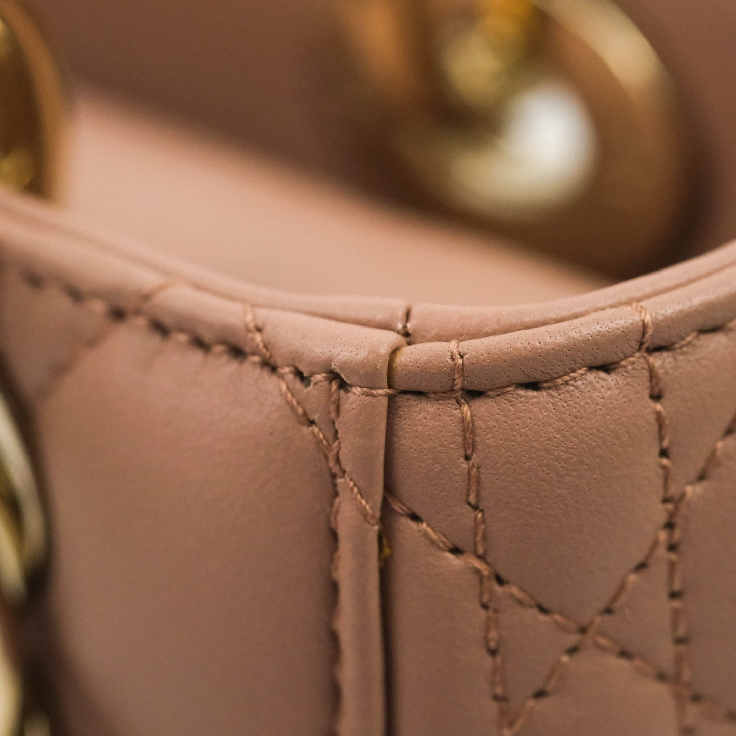Christian Dior Lambskin My ABCDior Lady Dior Fard Gold Hardware