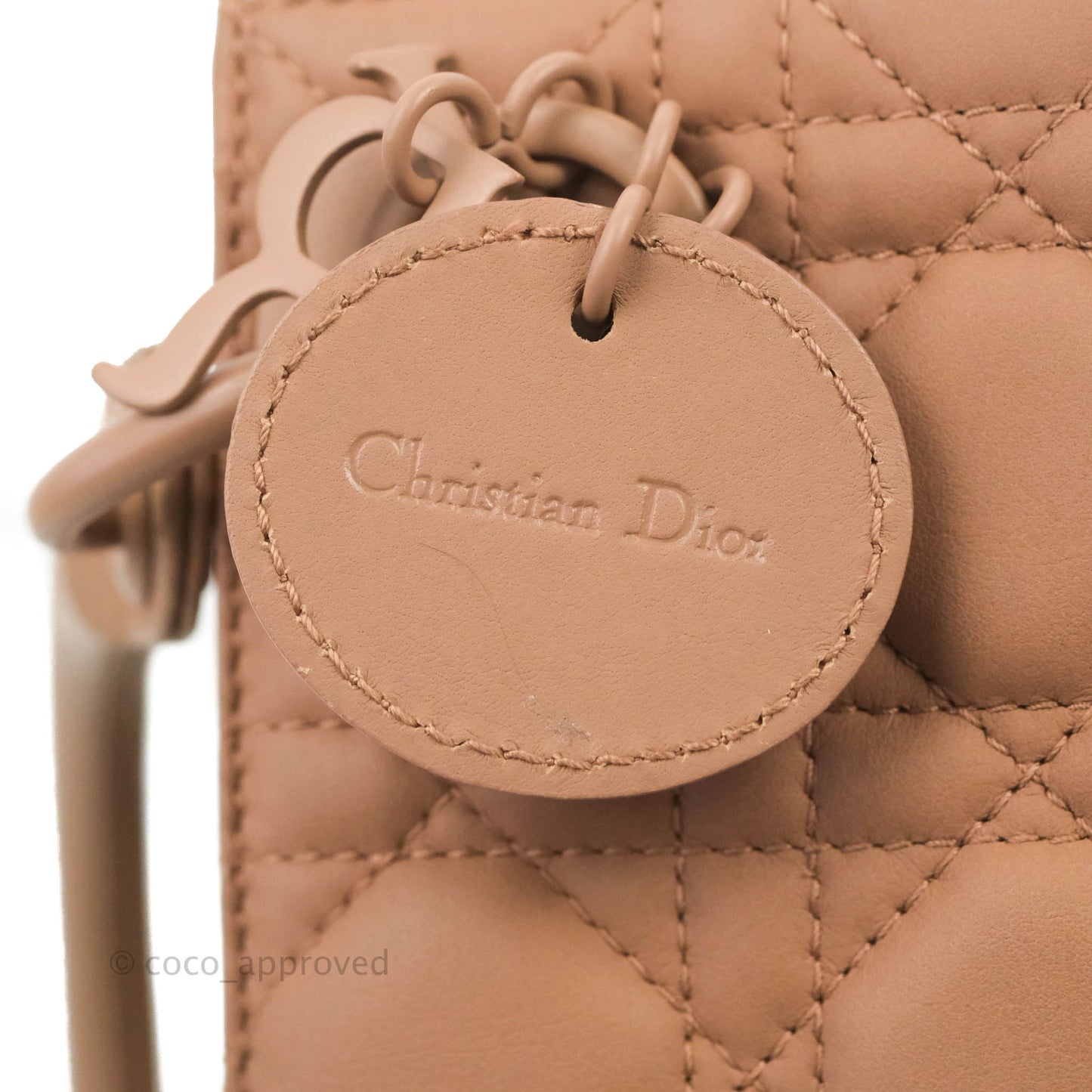 Christian Dior Mini Lady Dior Blush Ultramatte Cannage Calfskin