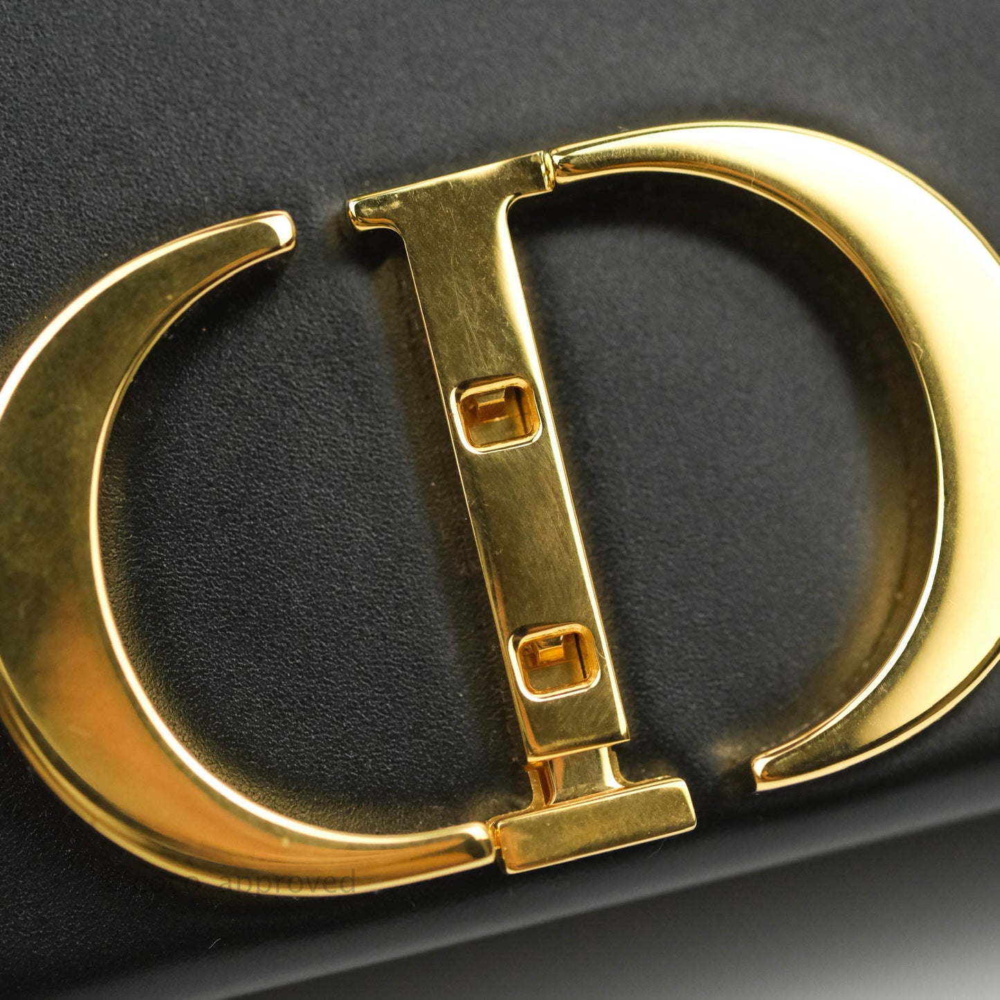 Christian Dior 30 Montaigne Box Bag Black Calfskin Gold Hardware
