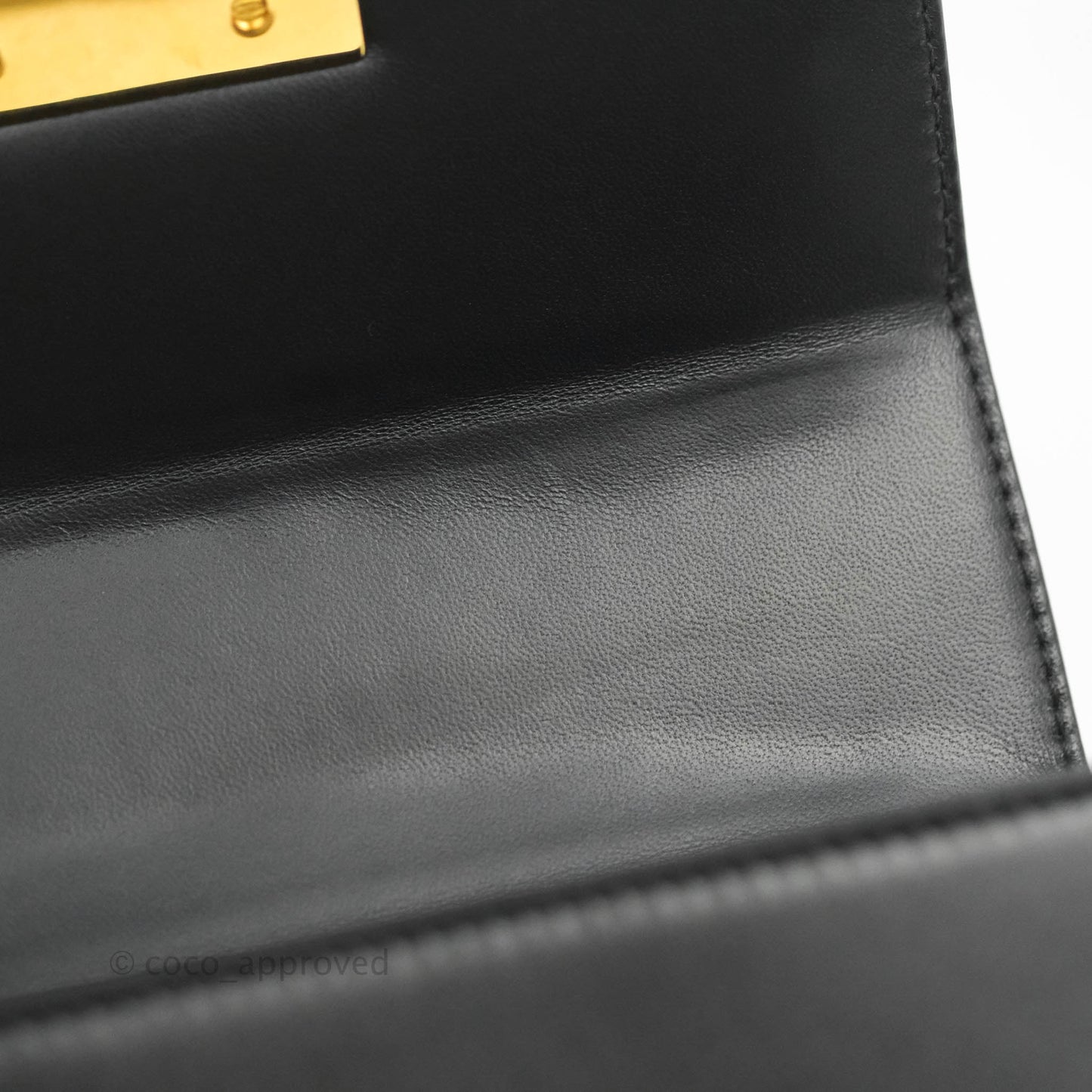 Christian Dior 30 Montaigne Box Bag Black Calfskin Gold Hardware