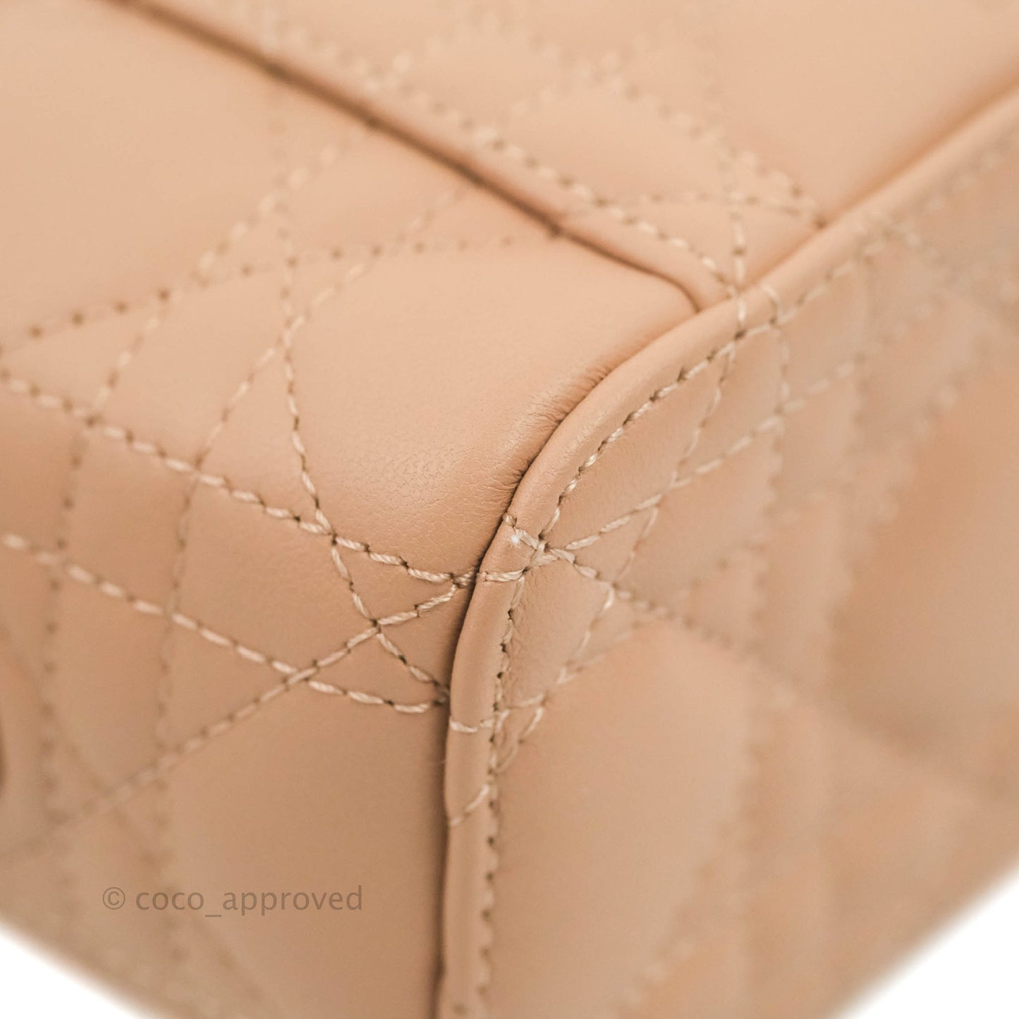 Christian Dior Micro Lady Dior Vanity Lambskin Rose De Ven Cannage Lambskin