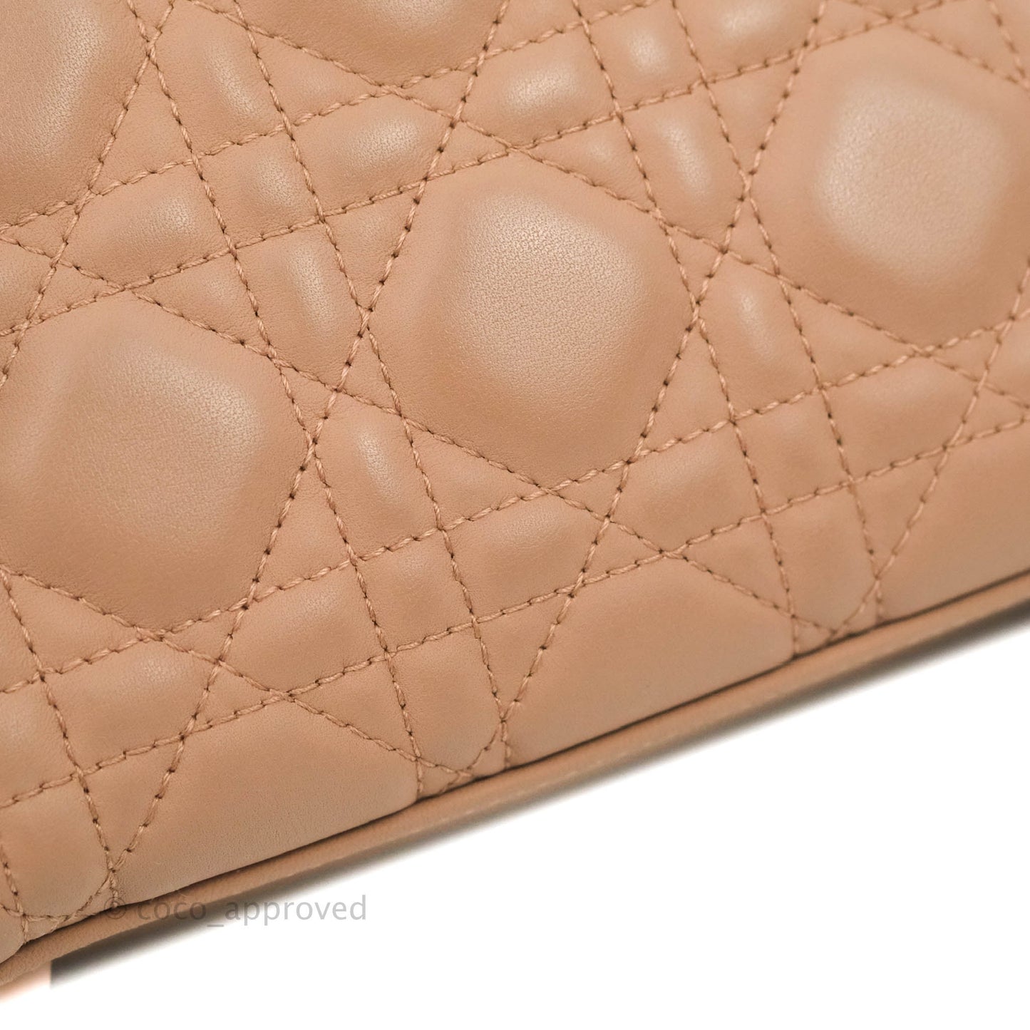 Christian Dior Mini Lady Dior Blush Ultramatte Cannage Calfskin