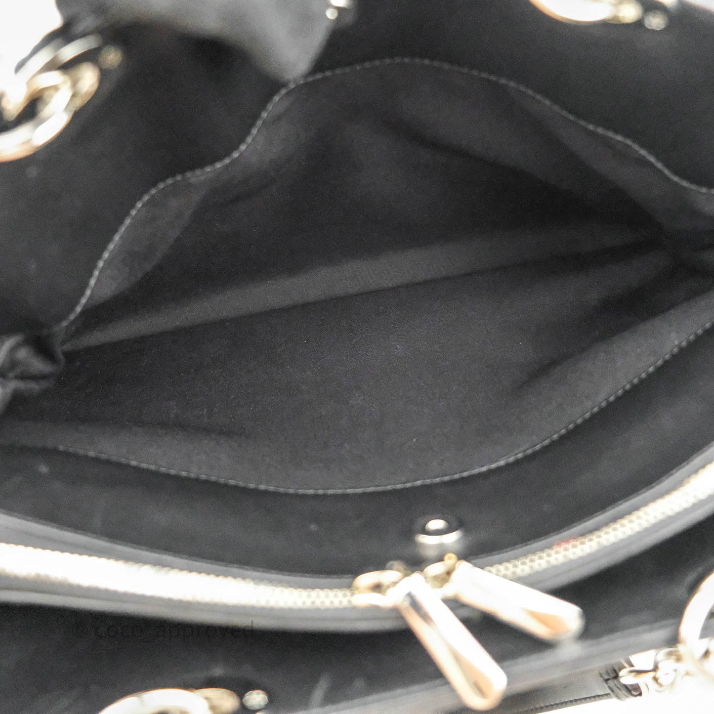 Christian Dior Lambskin Cannage Large Soft Shopping Tote Black