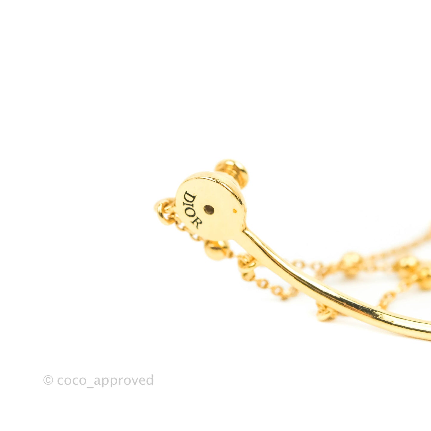 Christian Dior Perles De Désir Ladies Yellow Gold Long Drop Single Detachable Earring