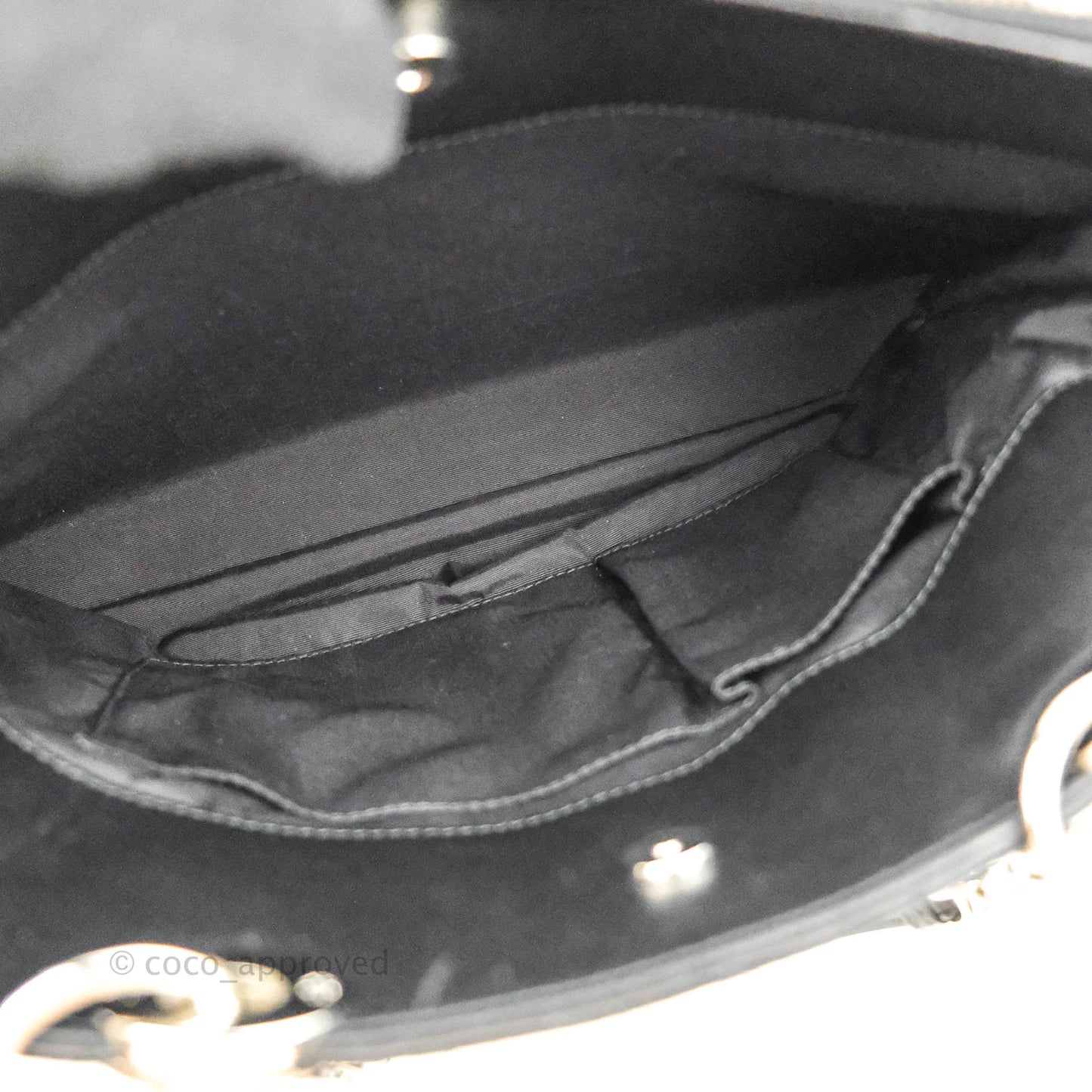 Christian Dior Lambskin Cannage Large Soft Shopping Tote Black