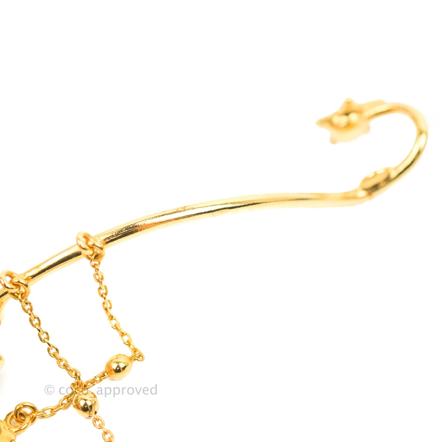 Christian Dior Perles De Désir Ladies Yellow Gold Long Drop Single Detachable Earring