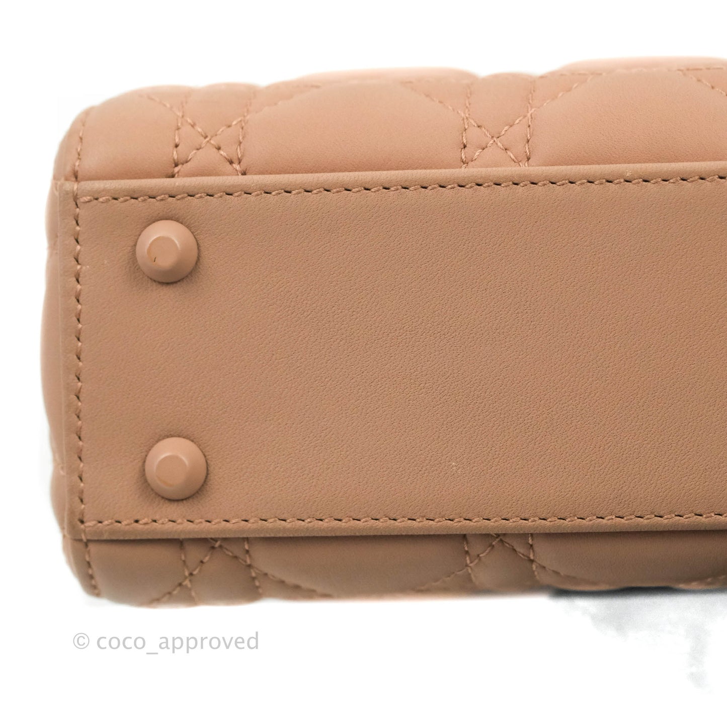 Christian Dior Mini Lady Dior Blush Ultramatte Cannage Calfskin