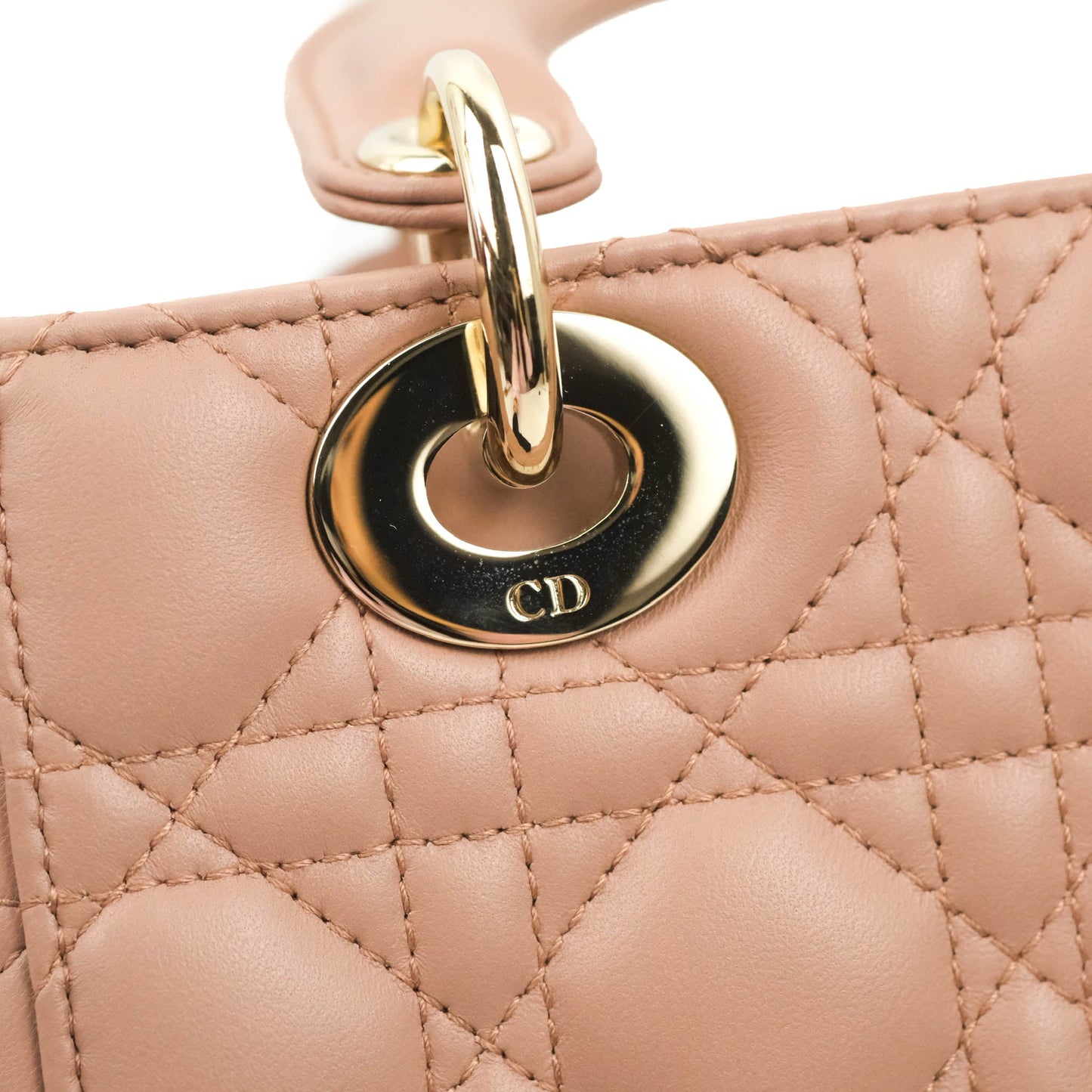 Christian Dior Lambskin My ABCDior Lady Dior Fard Gold Hardware
