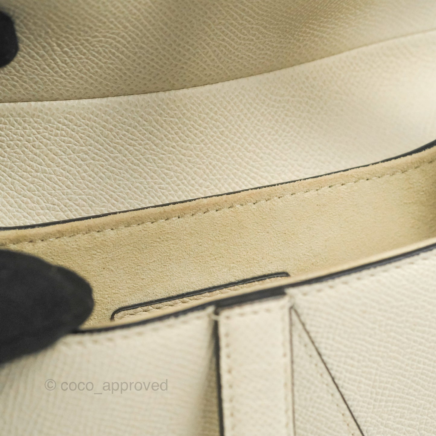 Christian Dior Mini Saddle Bag White Grained Calfskin Gold Hardware