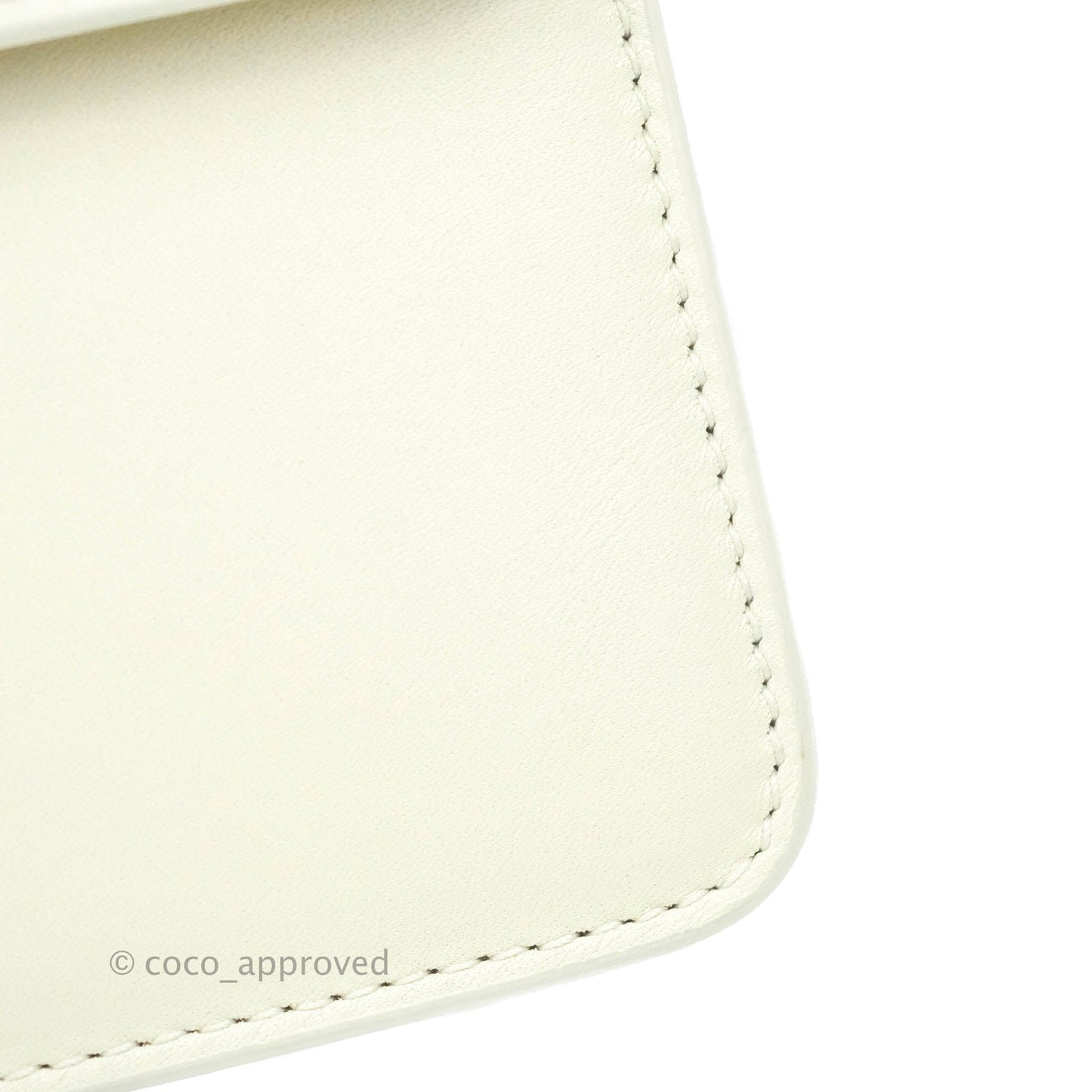 Christian Dior 30 Montaigne Bag White Calfskin Gold Hardware