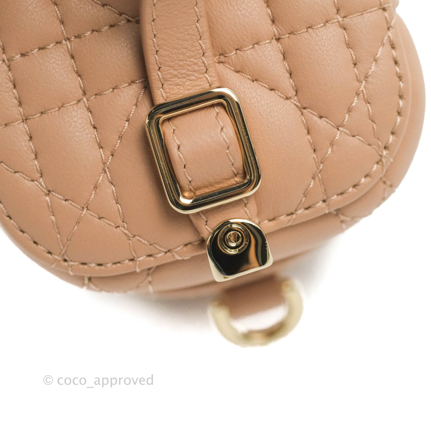Christian Dior Micro Lady Dior Vanity Lambskin Rose De Ven Cannage Lambskin