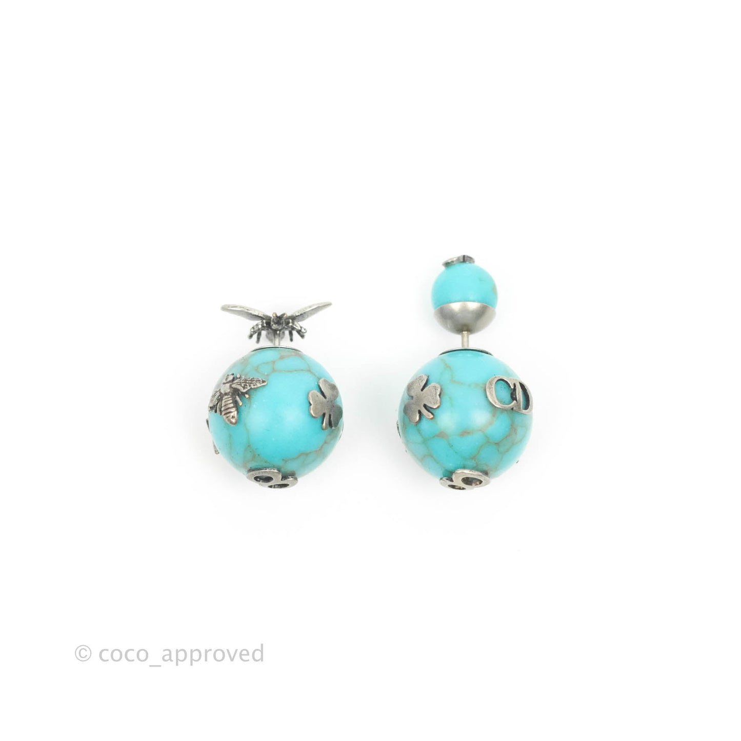 Christian Dior Mise En Dior Tribal Earrings Turquoise