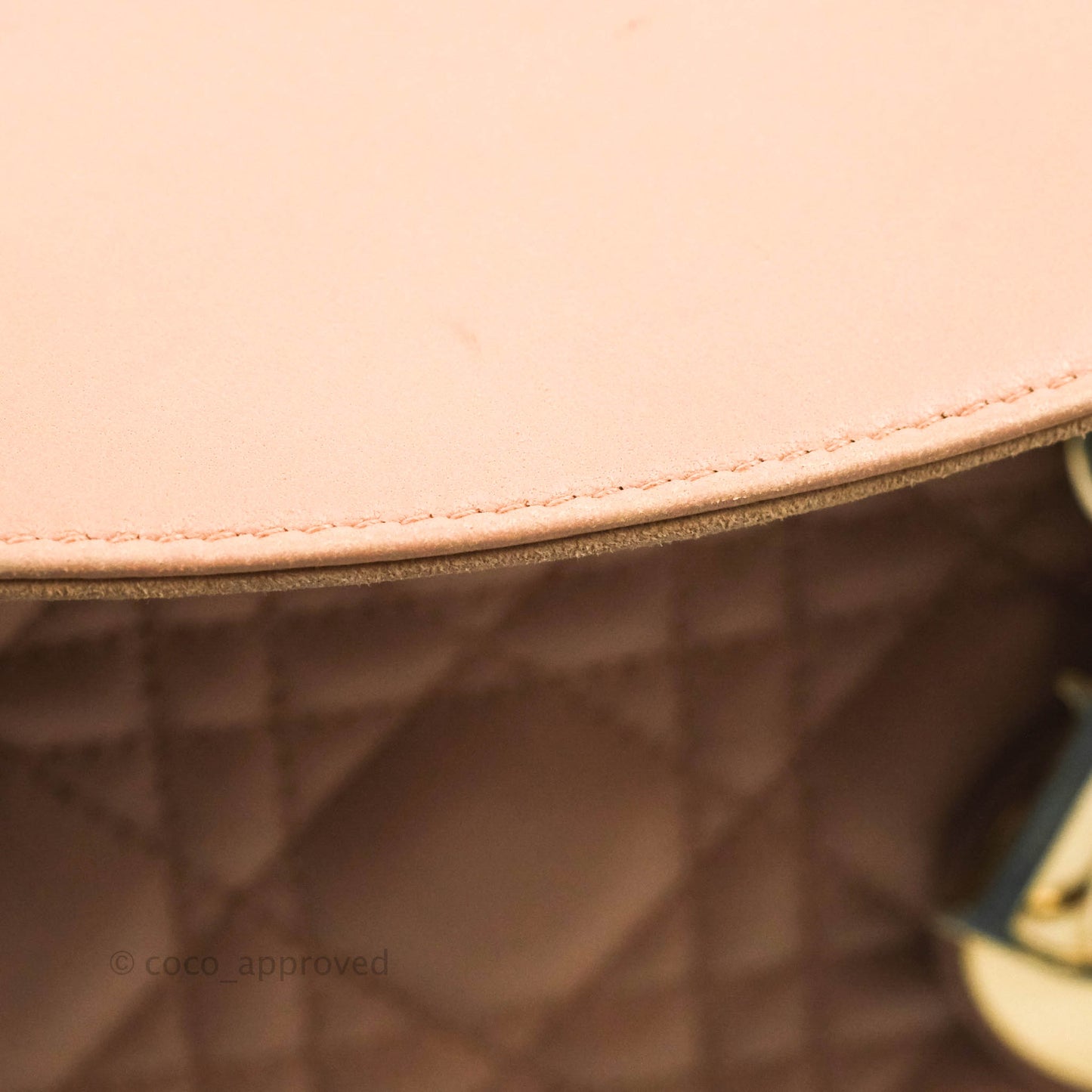 Christian Dior Medium Lady Dior Fard Blush Lambskin Gold Hardware