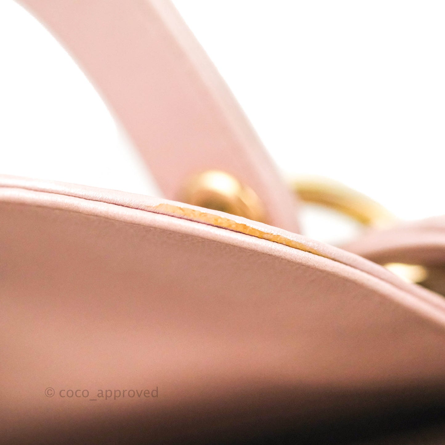 Christian Dior Cannage Mini Lady Dior Iridescent Light Pink Gold Hardware