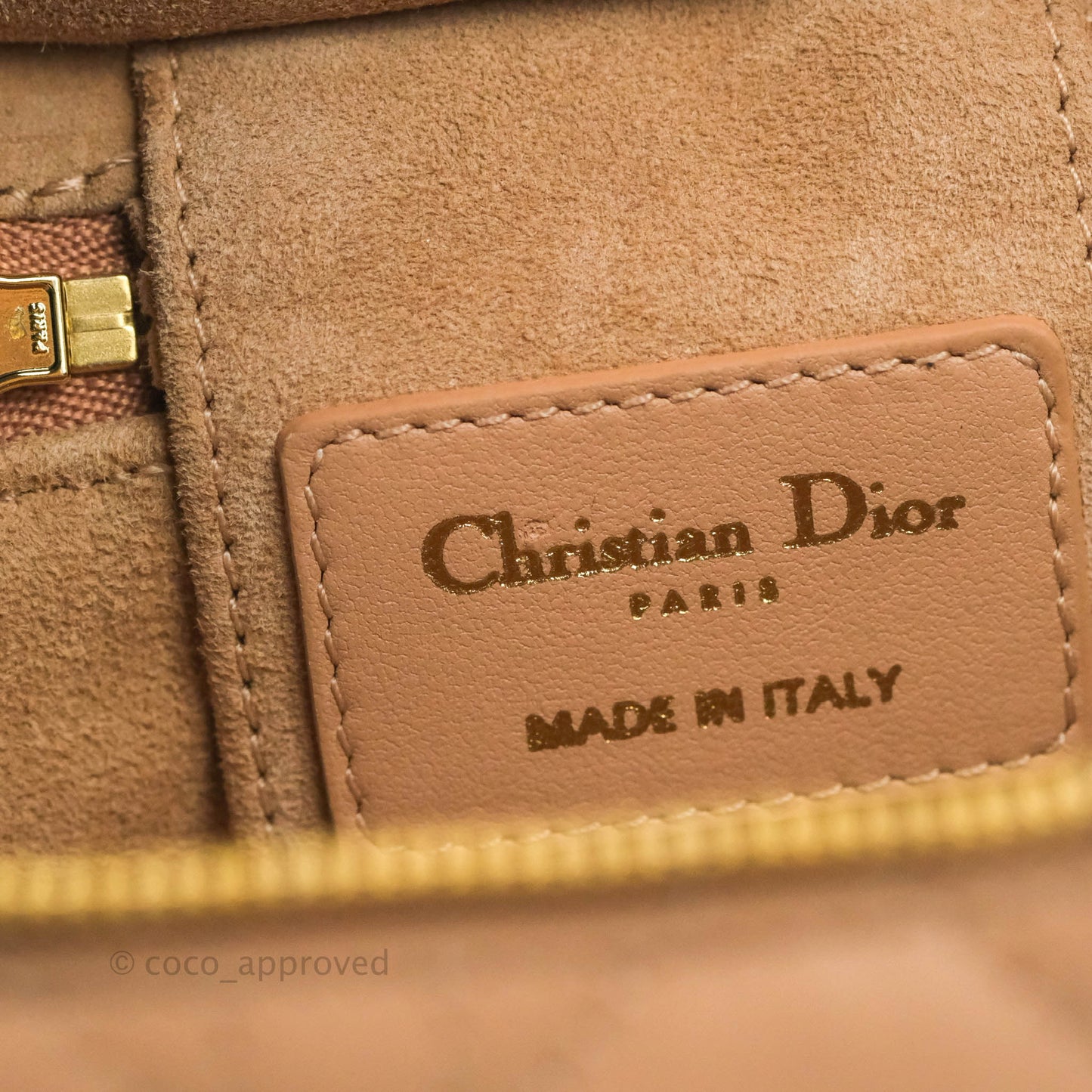 Christian Dior Micro Lady Dior Vanity Lambskin Rose De Ven Cannage Lambskin