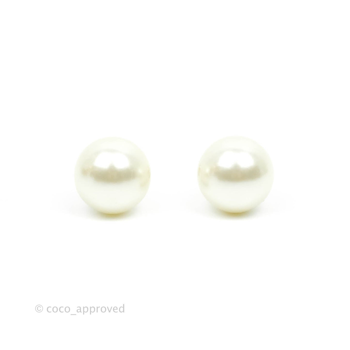 Christian Dior Mini Tribales Pearl Earrings Gold Tone