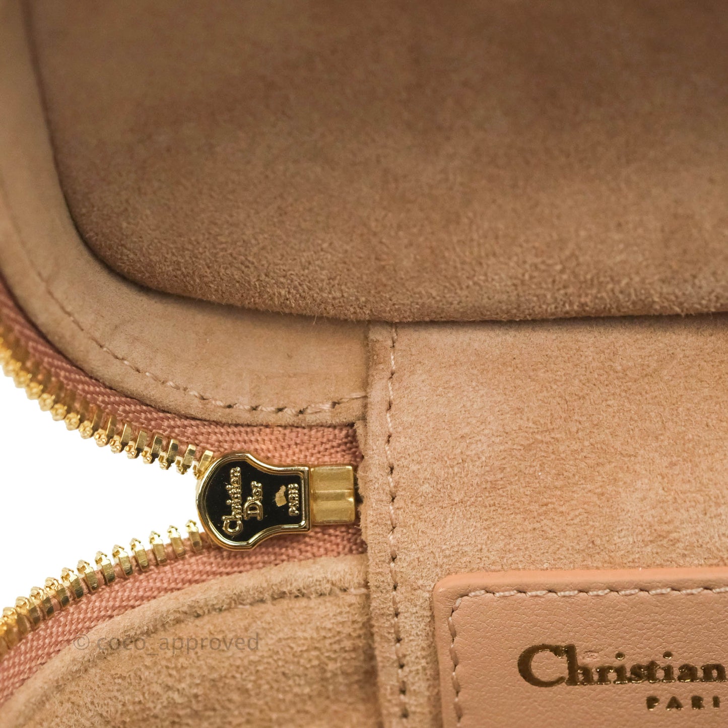 Christian Dior Micro Lady Dior Vanity Lambskin Rose De Ven Cannage Lambskin