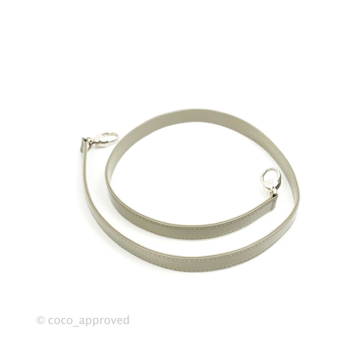 Christian Dior Medium Lady Dior Light Olive Patent Leather Silver Hardware