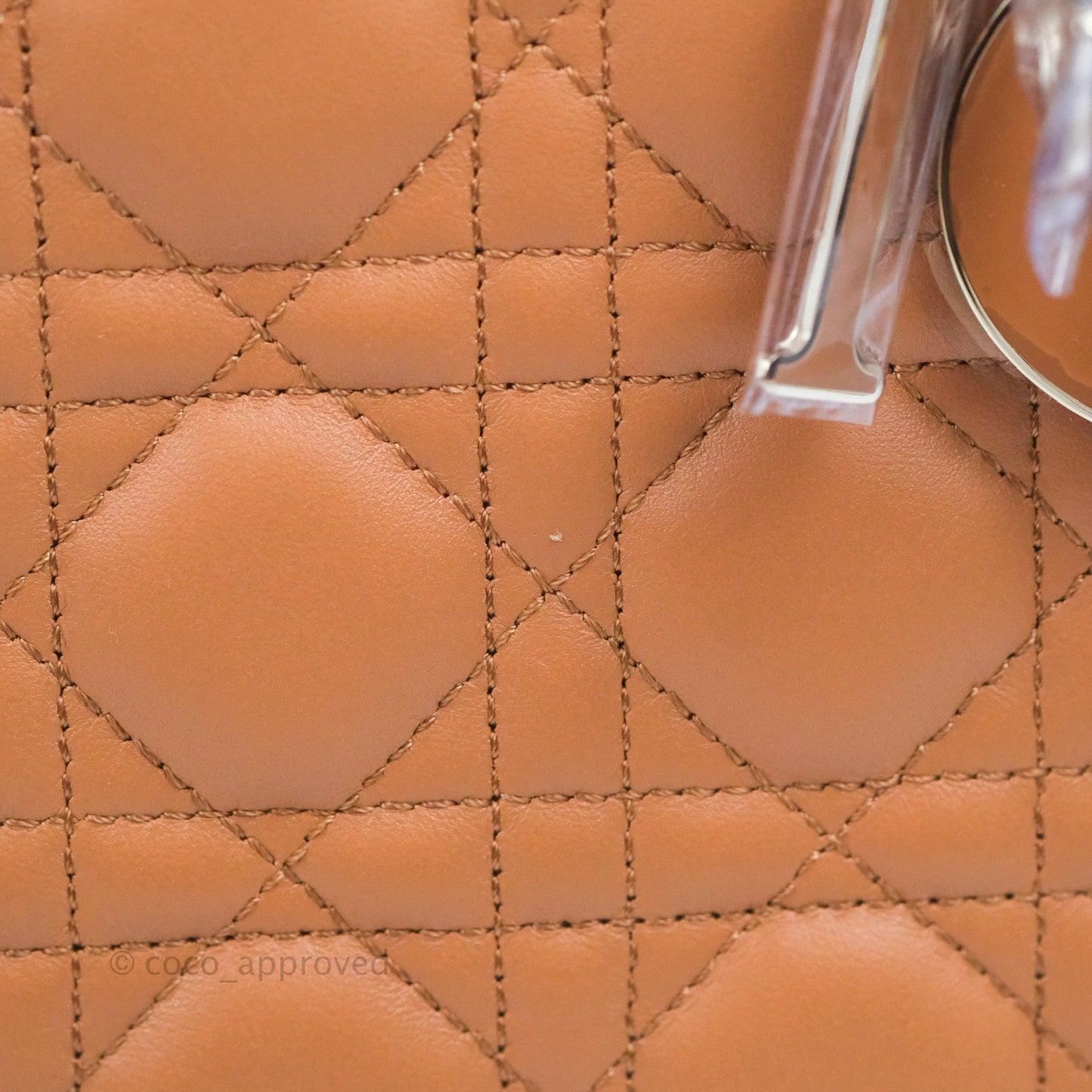 Christian Dior Medium Lady Dior Caramel Lambskin Gold Hardware