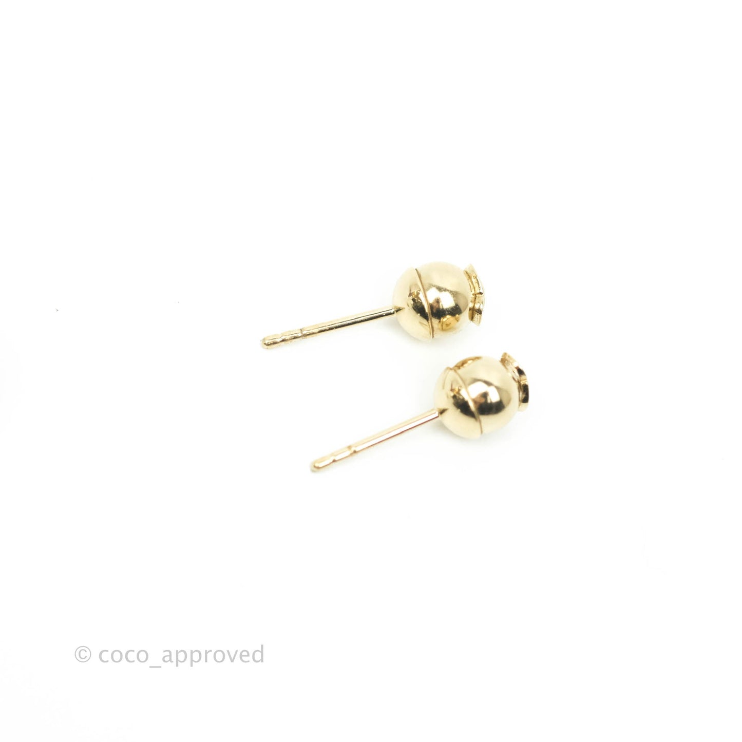 Christian Dior Mini Tribales Pearl Earrings Gold Tone