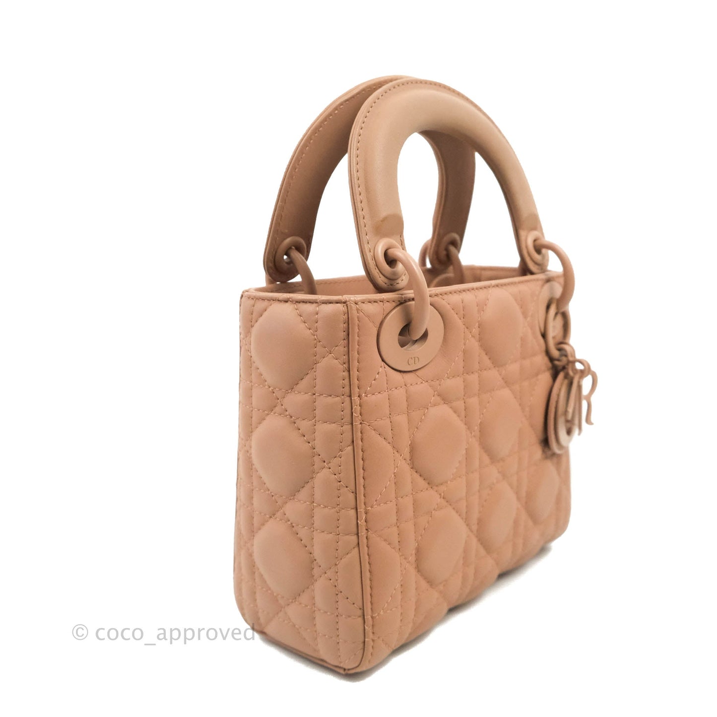 Christian Dior Mini Lady Dior Blush Ultramatte Cannage Calfskin