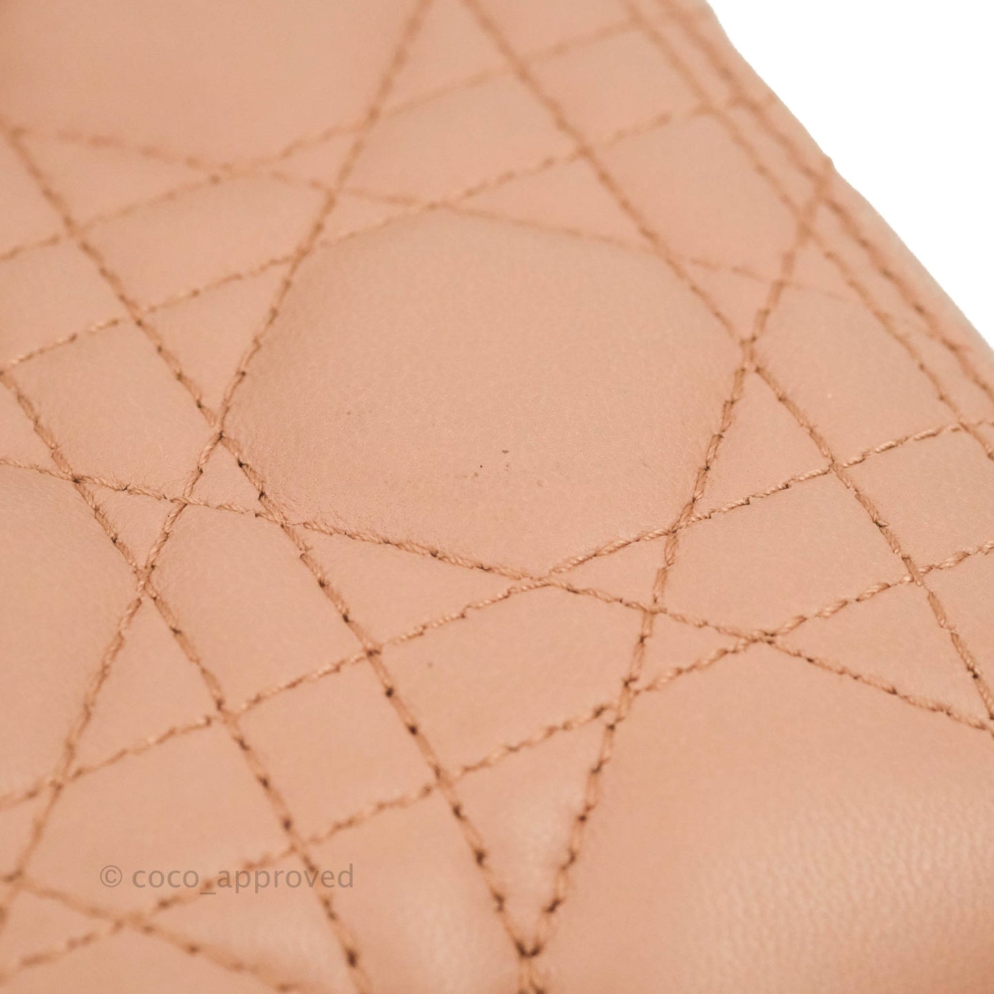 Christian Dior Medium Lady Dior Fard Blush Lambskin Gold Hardware