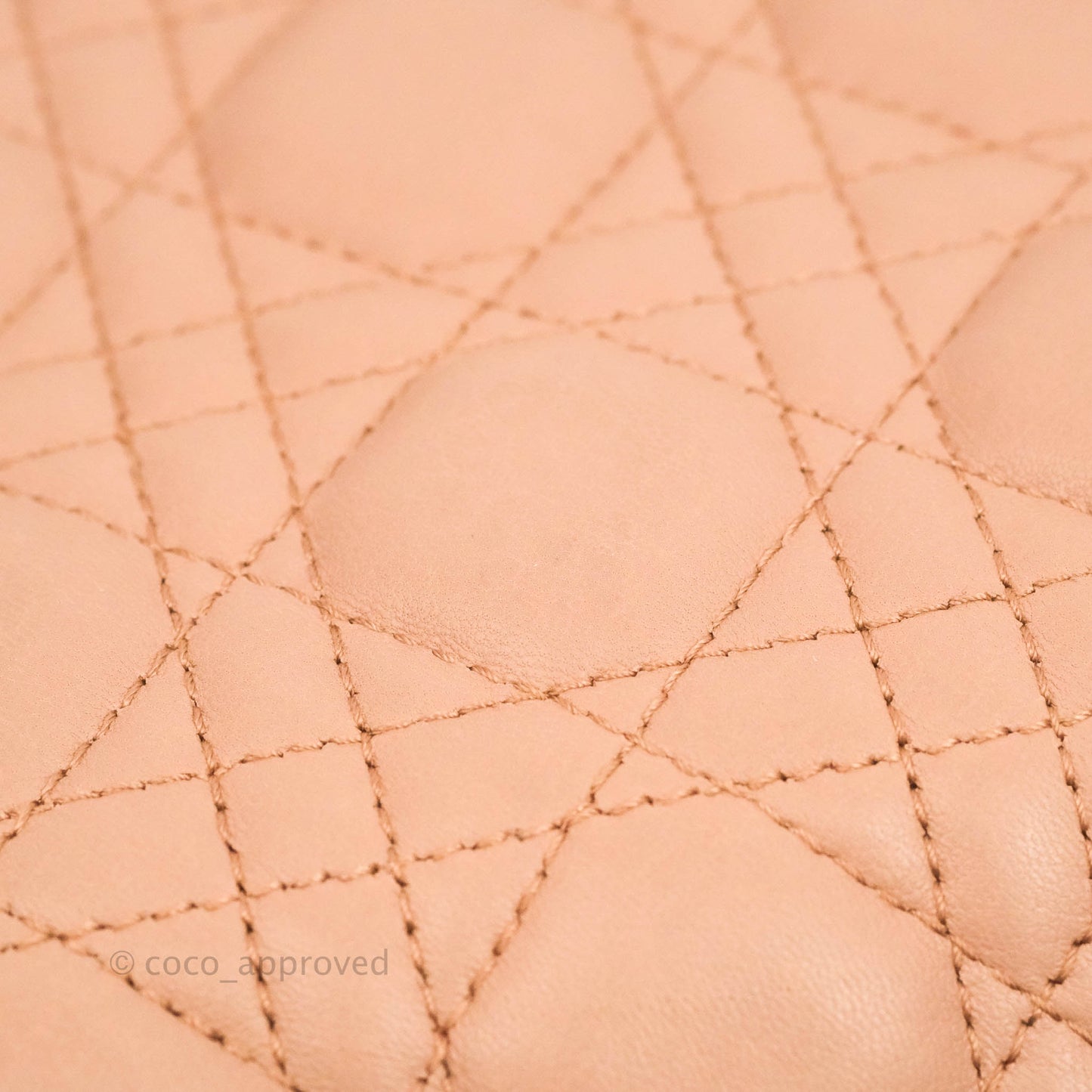 Christian Dior Medium Lady Dior Fard Blush Lambskin Gold Hardware