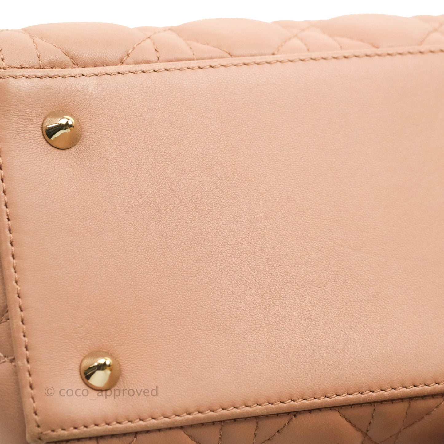 Christian Dior Medium Lady Dior Fard Blush Lambskin Gold Hardware