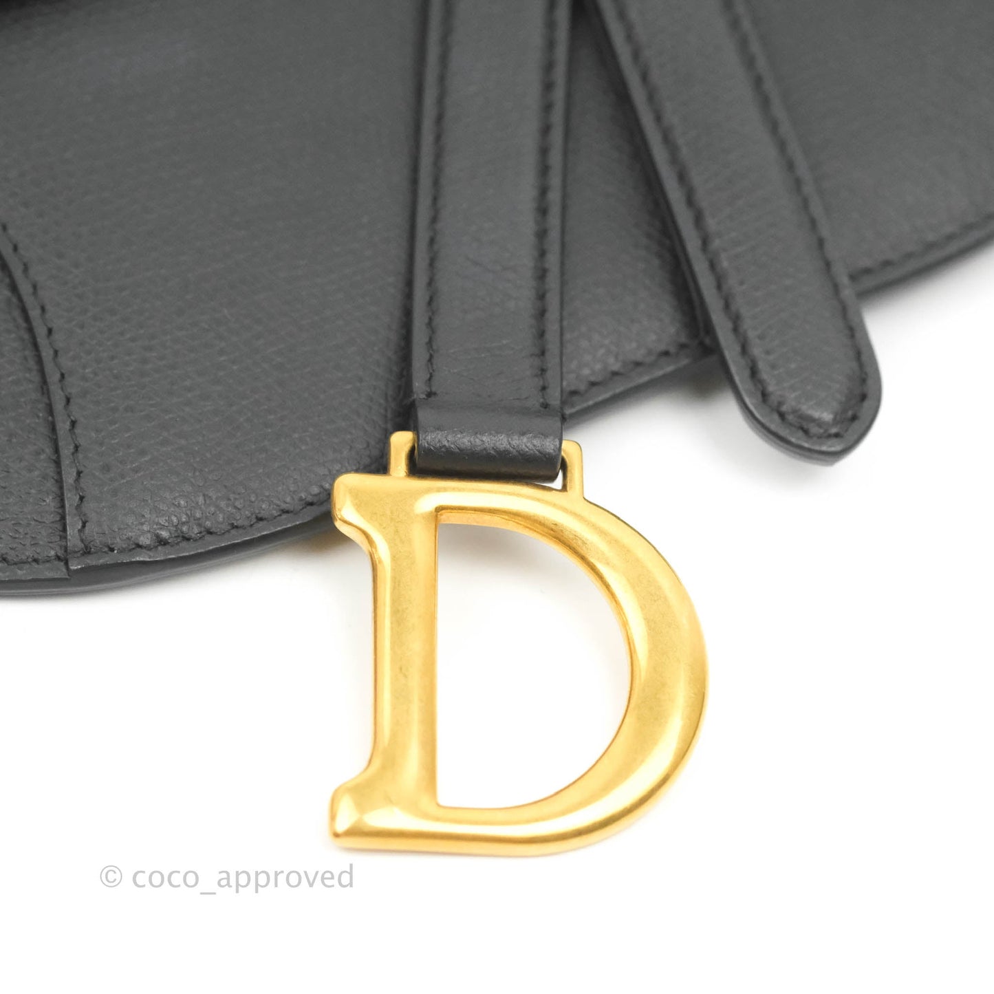 Christian Dior Saddle Belt Bag Black Calfskin Gold Hardware