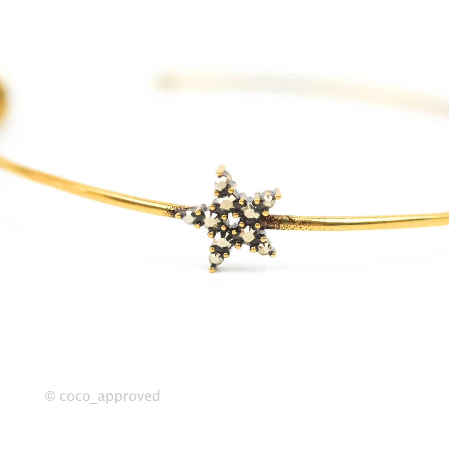 Dior J’adore Hoops Earrings Antique Gold