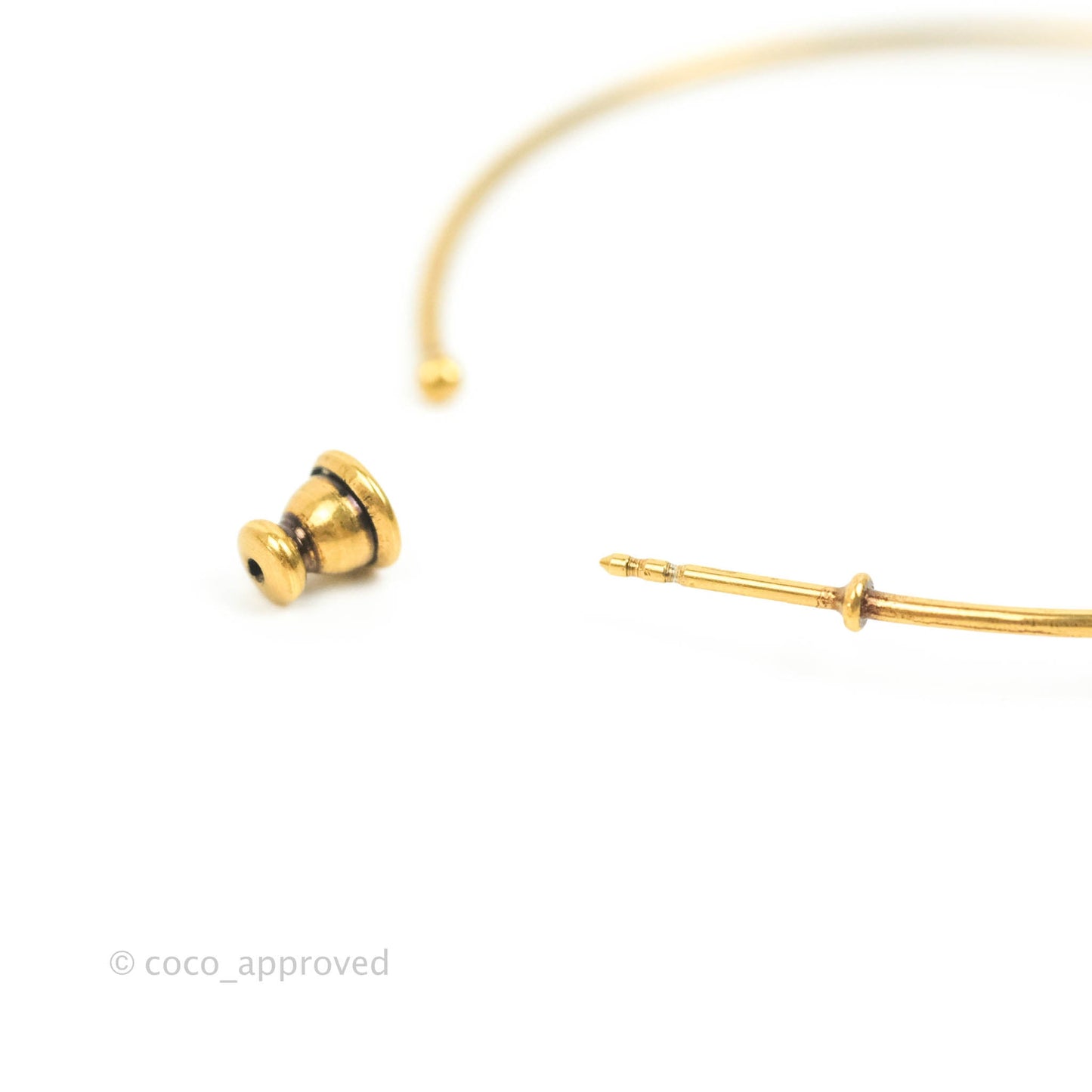 Dior J’adore Hoops Earrings Antique Gold
